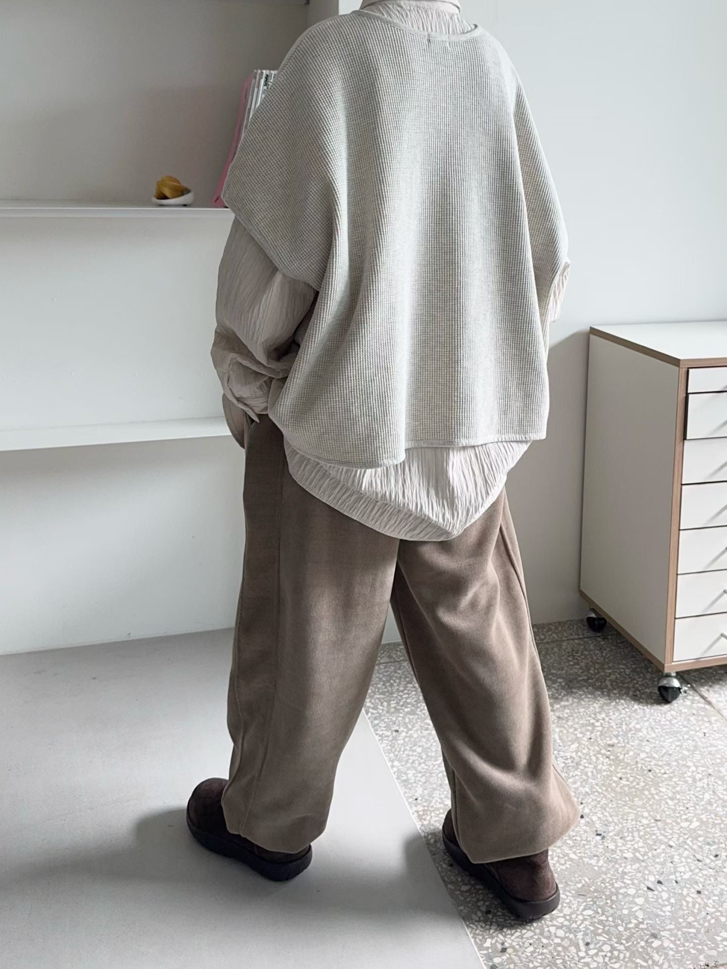 窩夫格紋背心外搭丨3 col