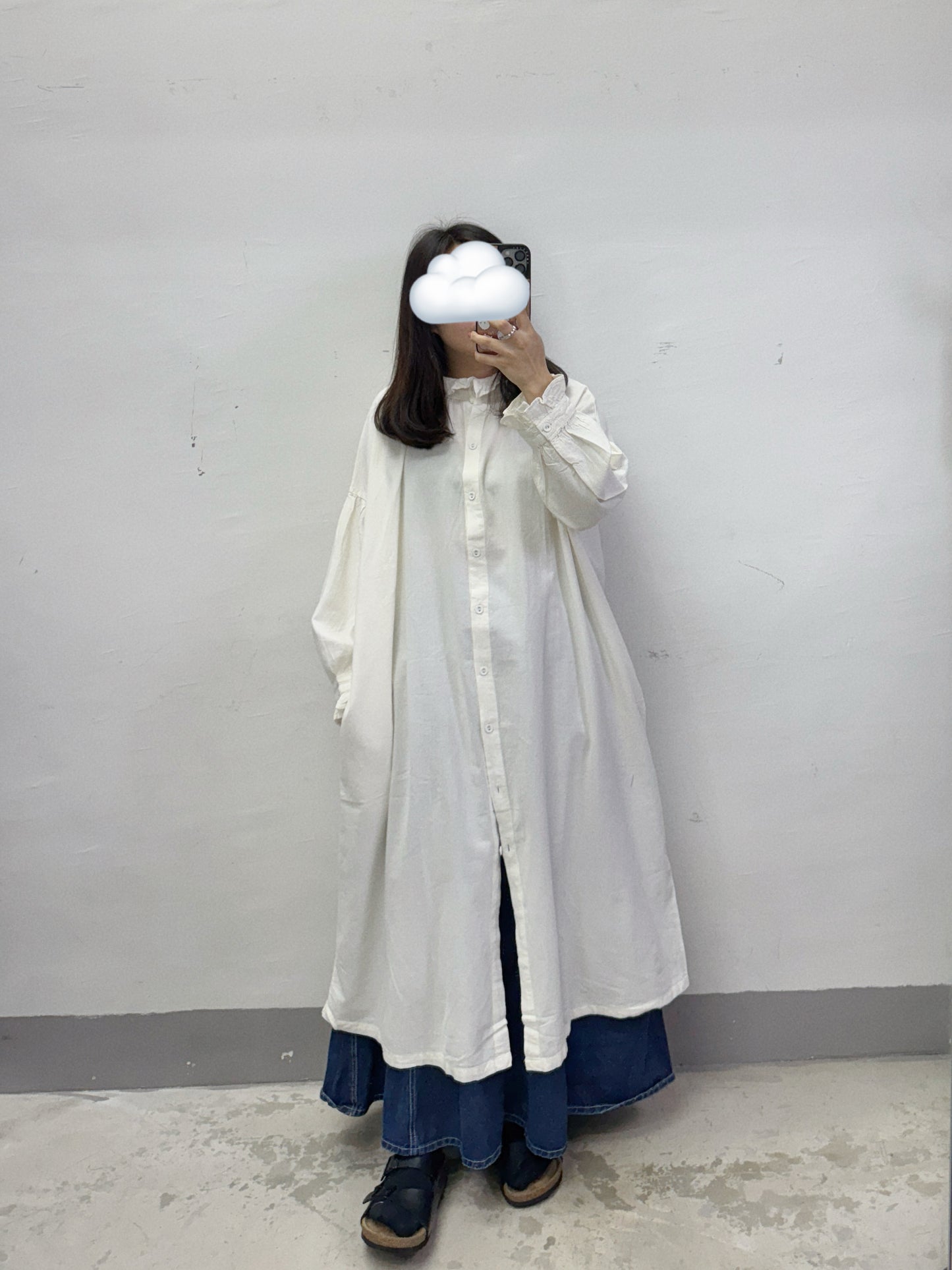 【SALE】棉麻料ruffle領排鈕ops丨4 col