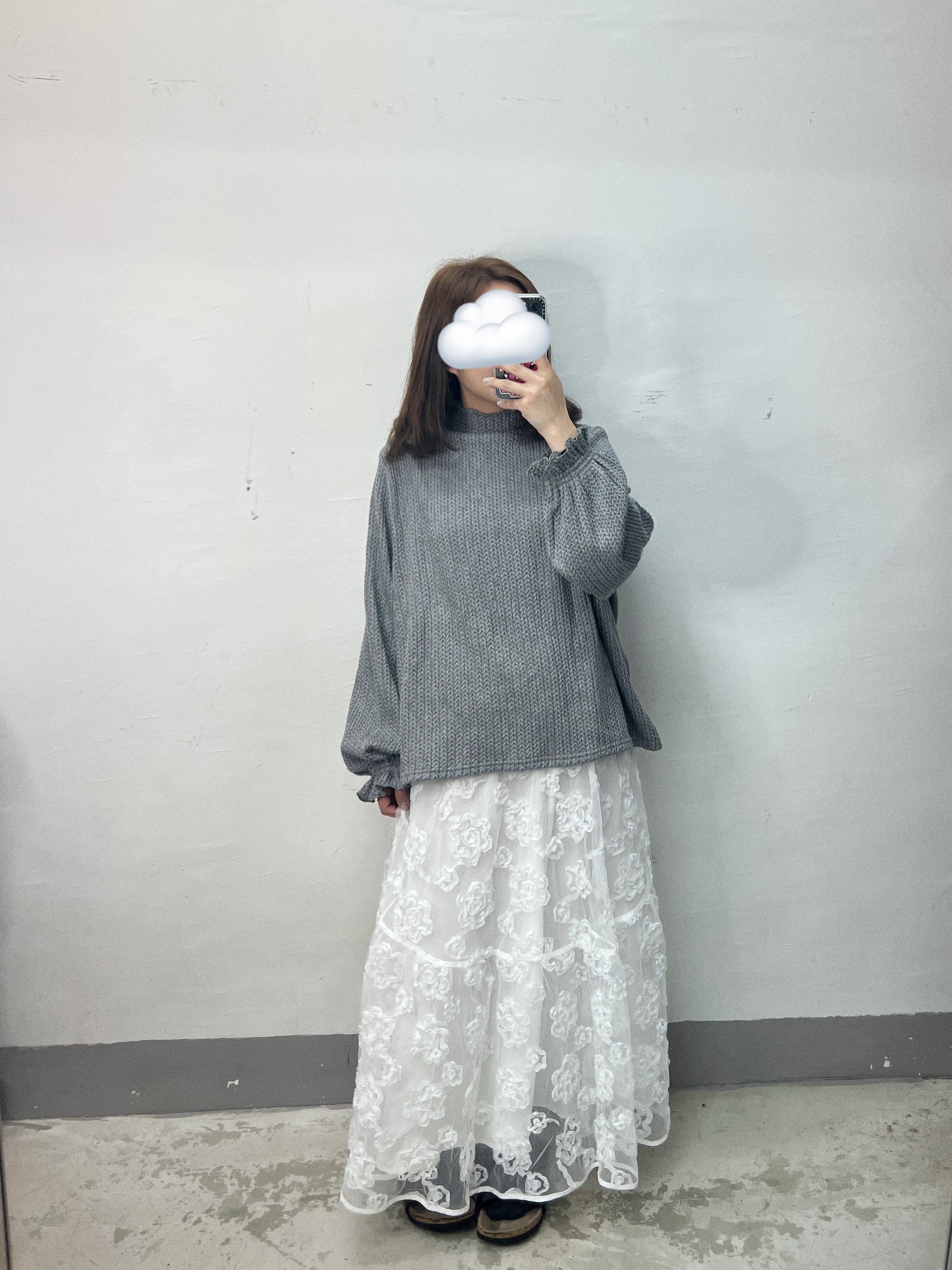 立體花花紗裙