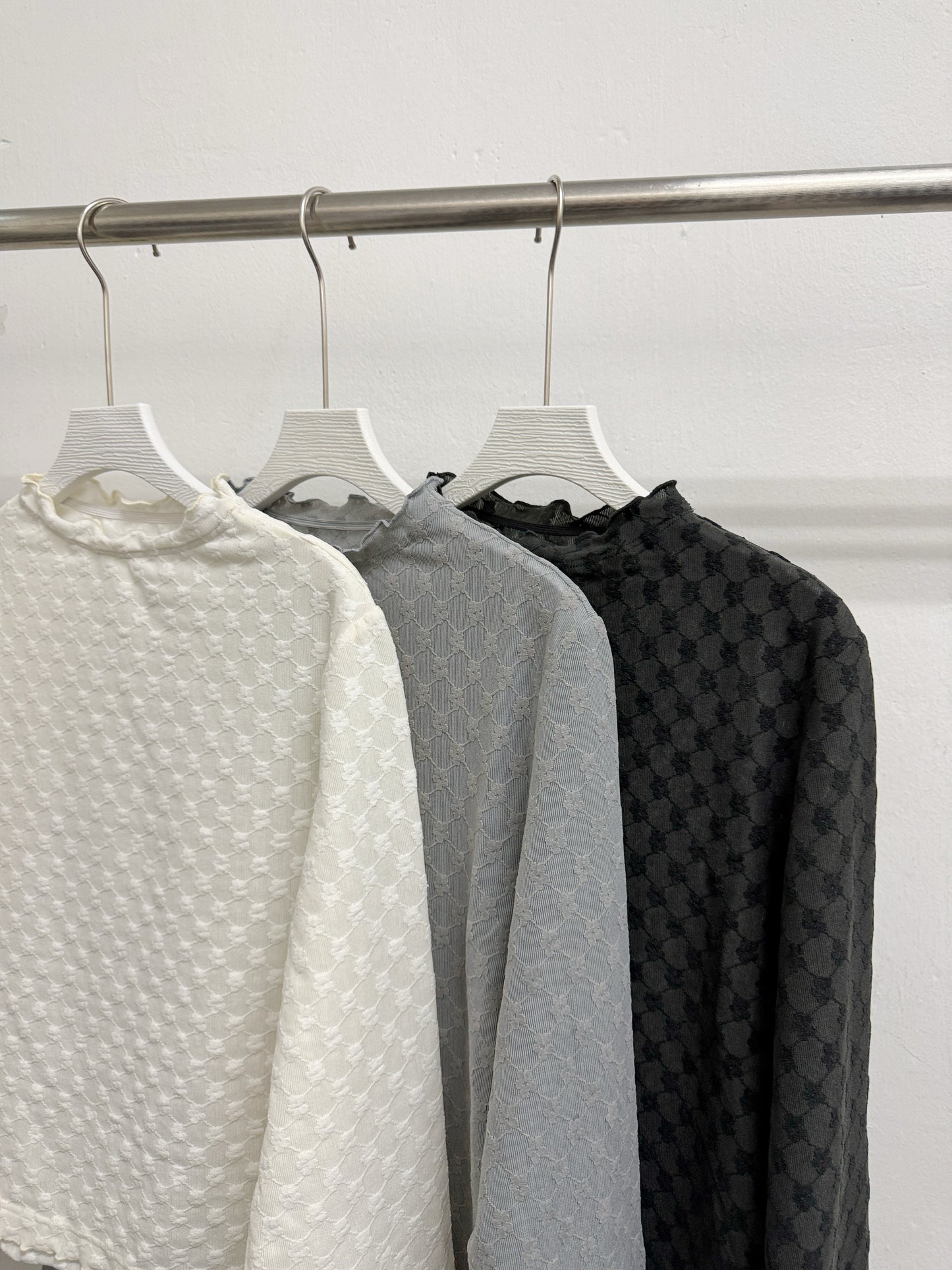 【新品優惠】花紋ruffle邊打底上衣丨3 col