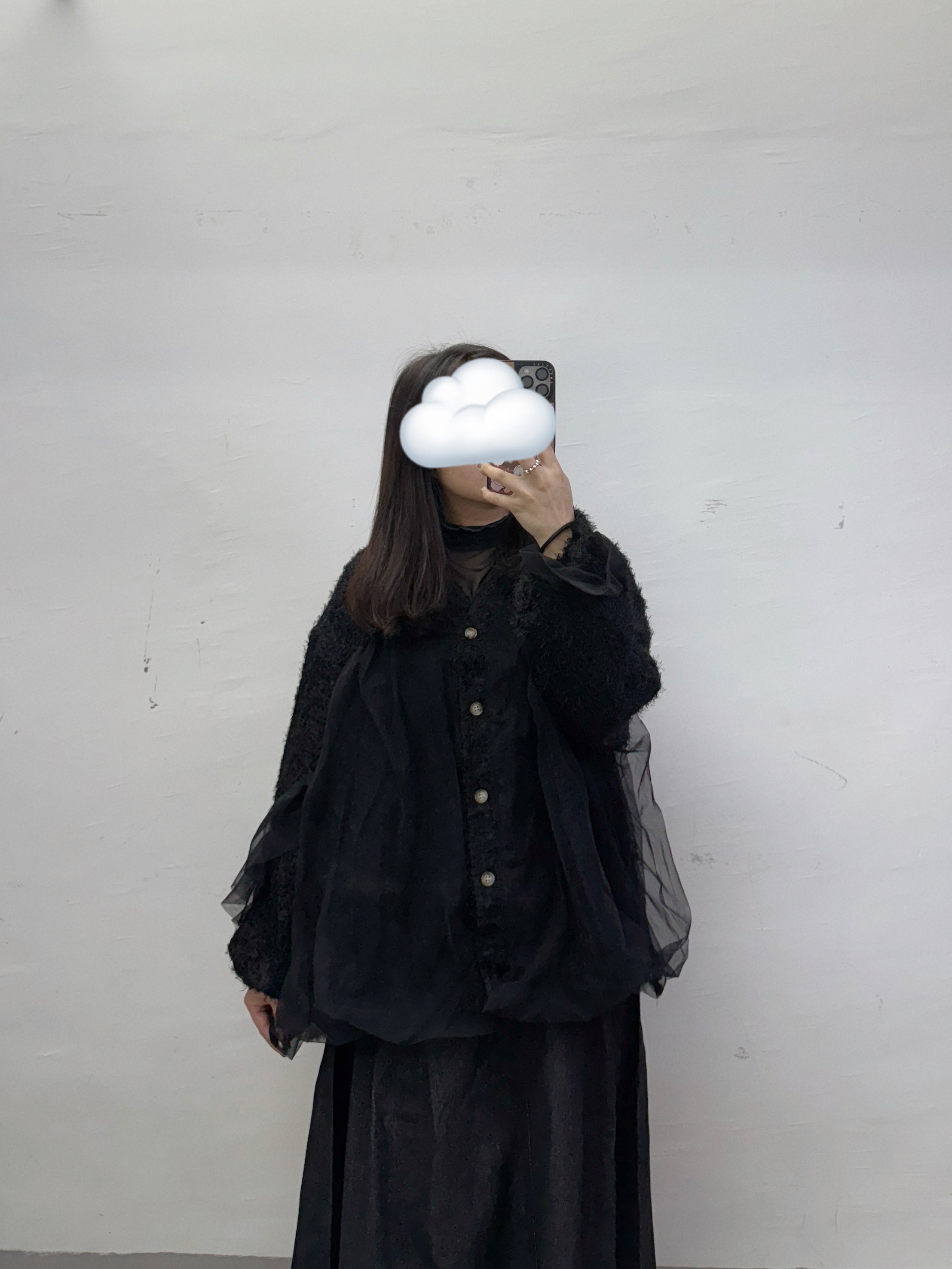 蘇蘇暗格拼紗泡型外襯丨2 col