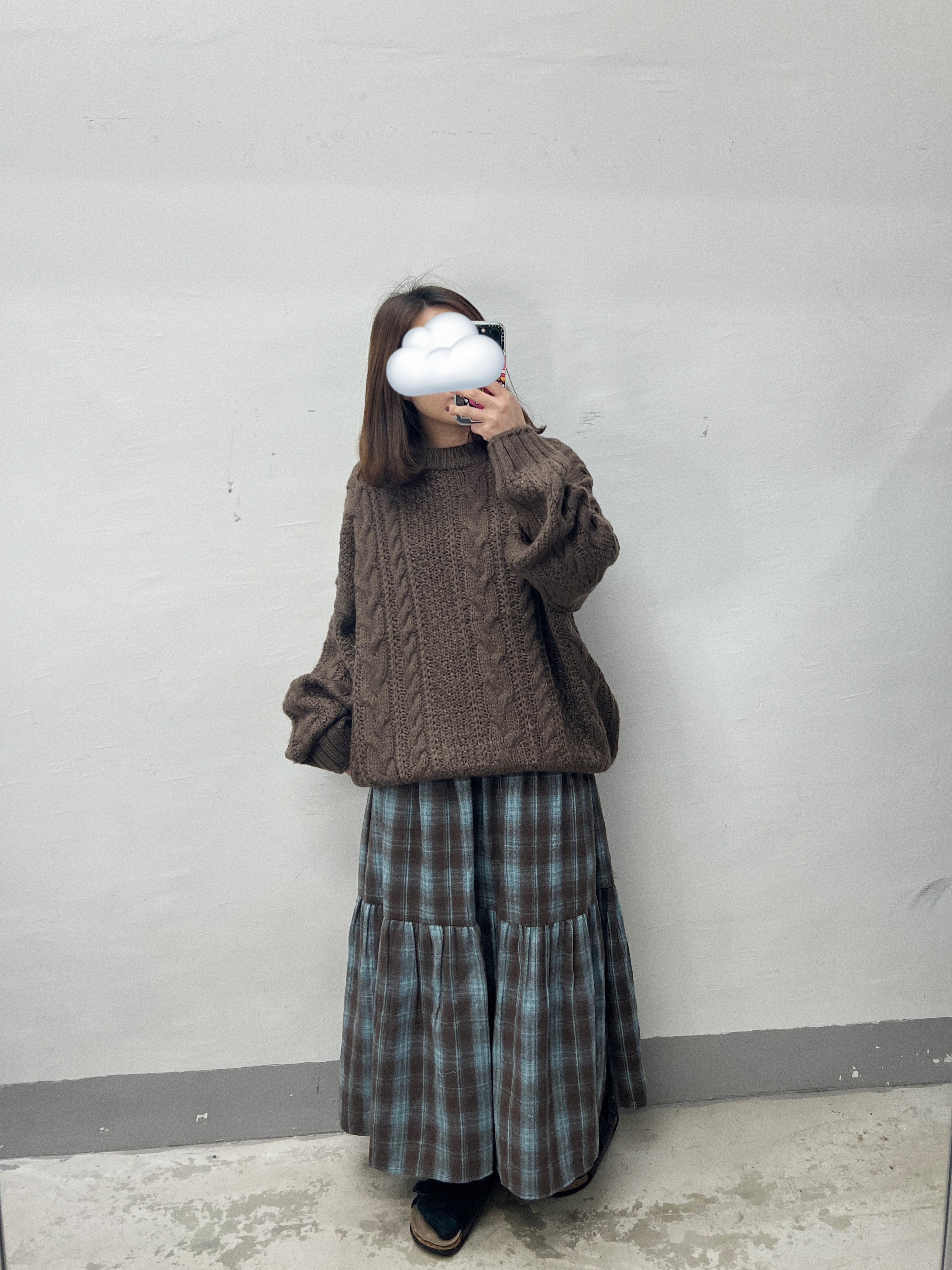 麻花紋冷衫｜米白