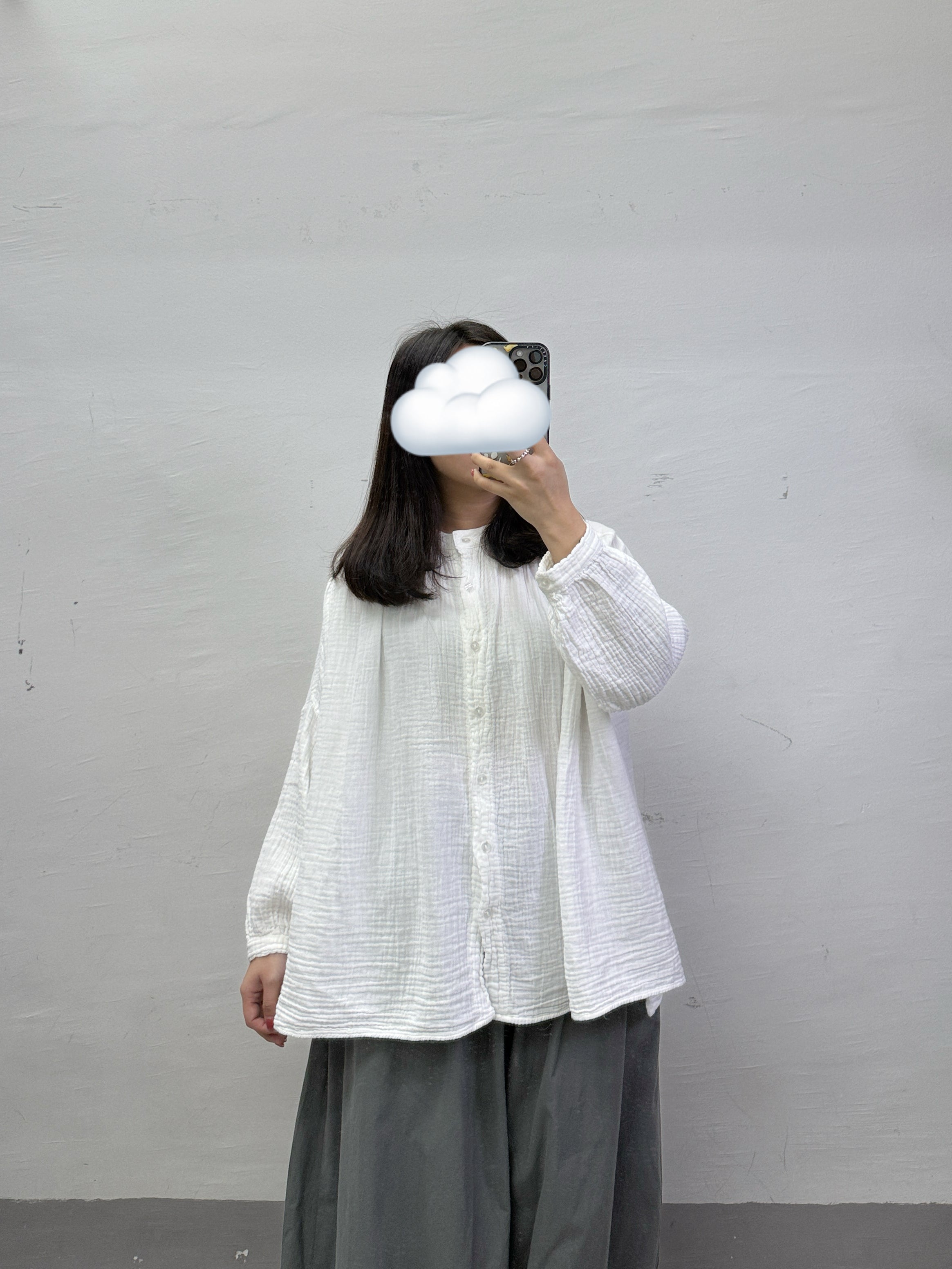 bb棉圓領開胸top丨3 col