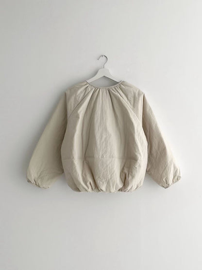 【SALE】泡泡型夾棉外套｜米白
