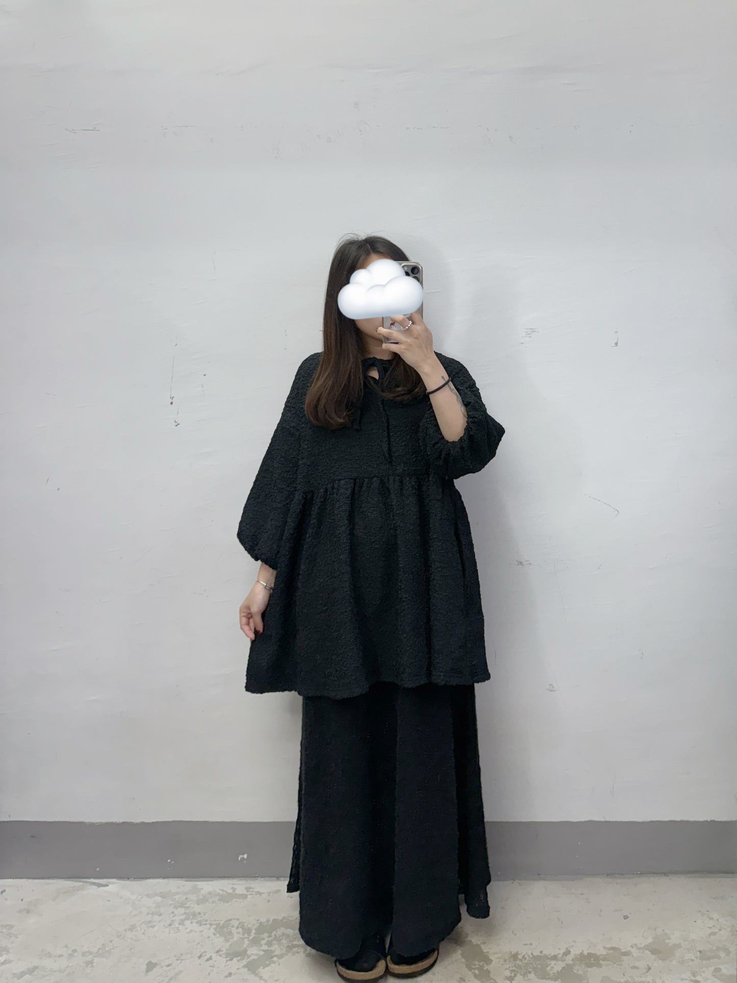 【新品優惠】皺皺紋後綁帶泡袖上衣丨3 col