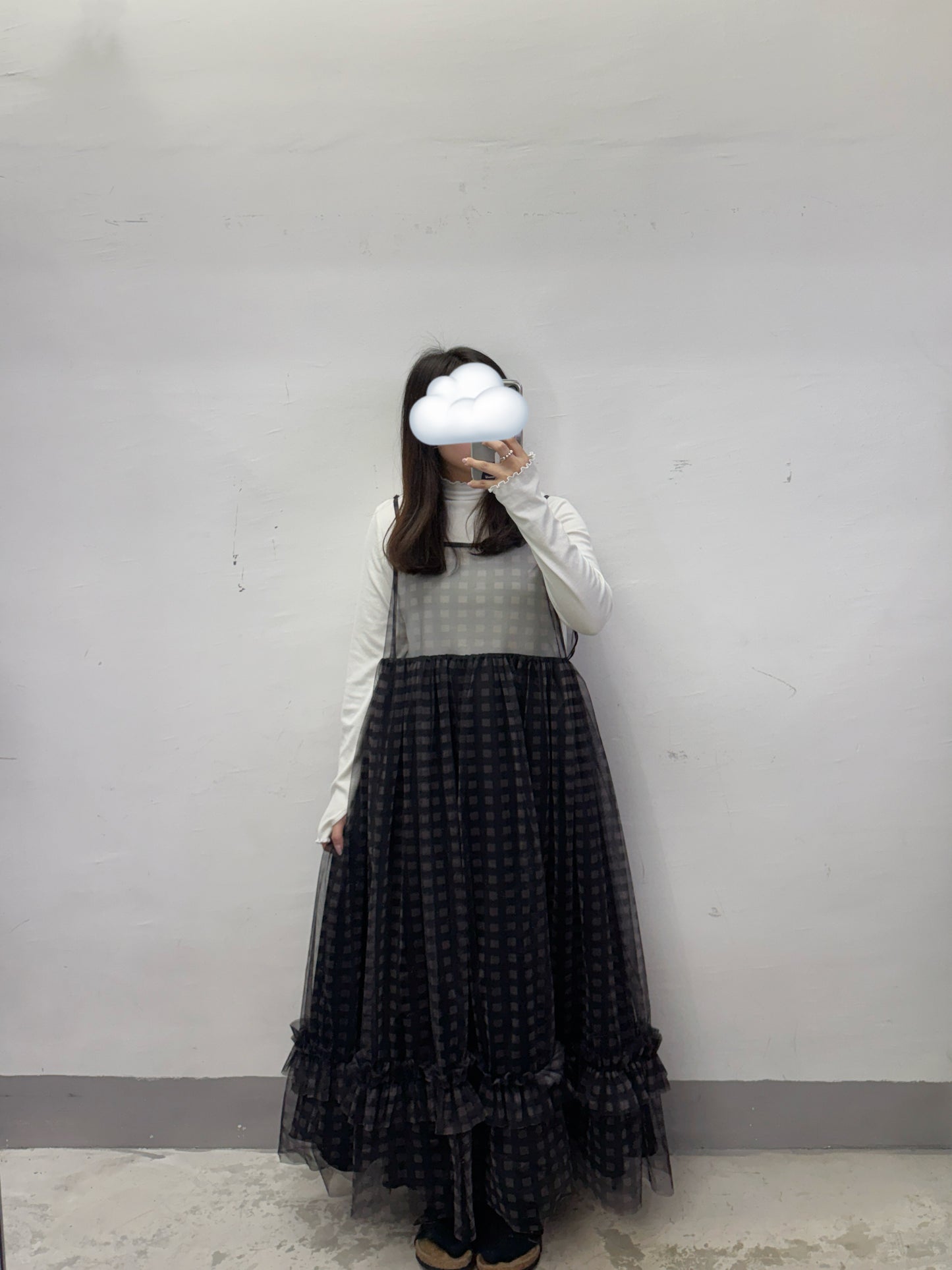 【SALE】紗紗格紋吊帶ops丨薄荷綠