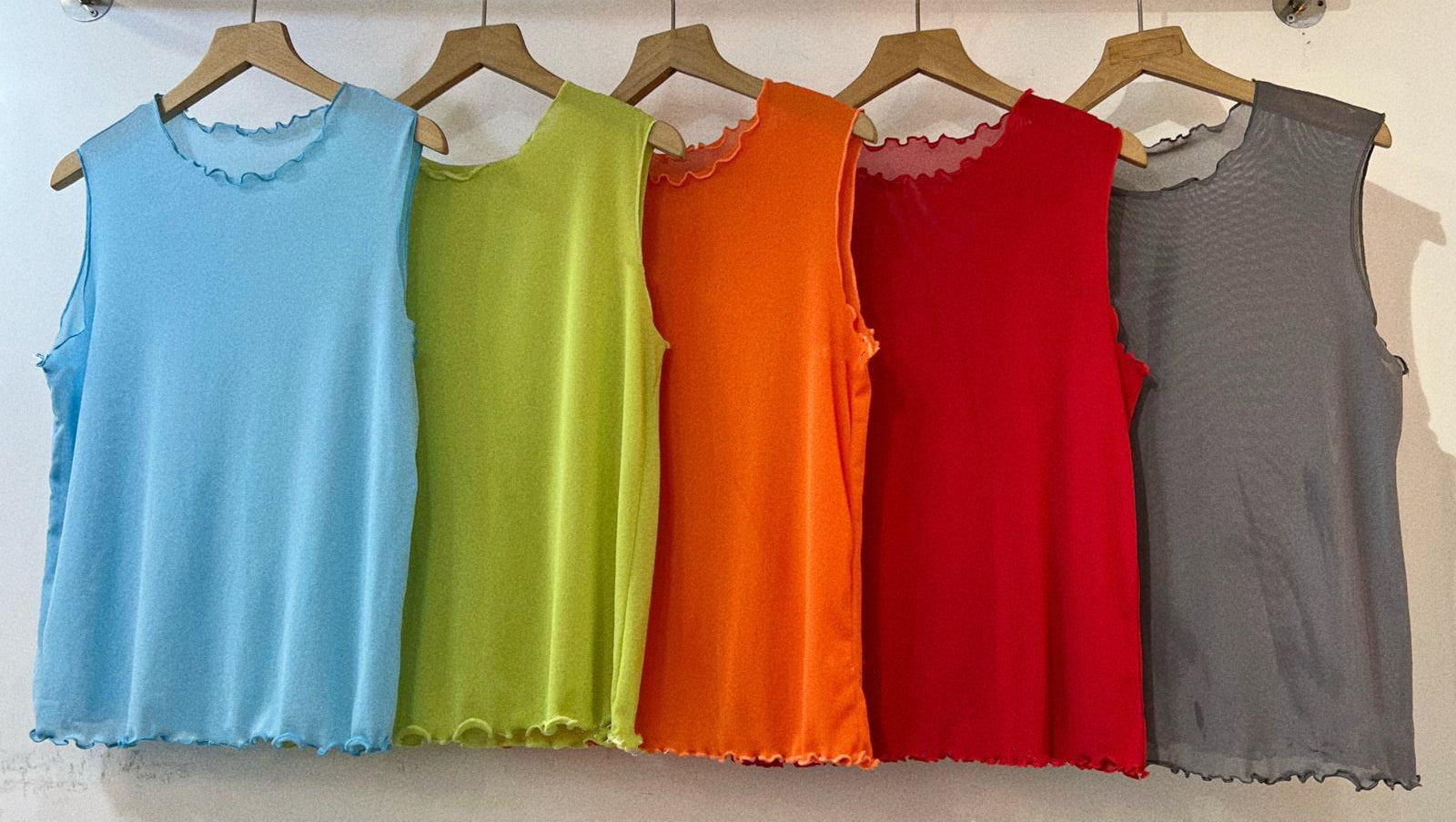 【SALE】日系感up!木耳邊透透背心內搭｜5 col