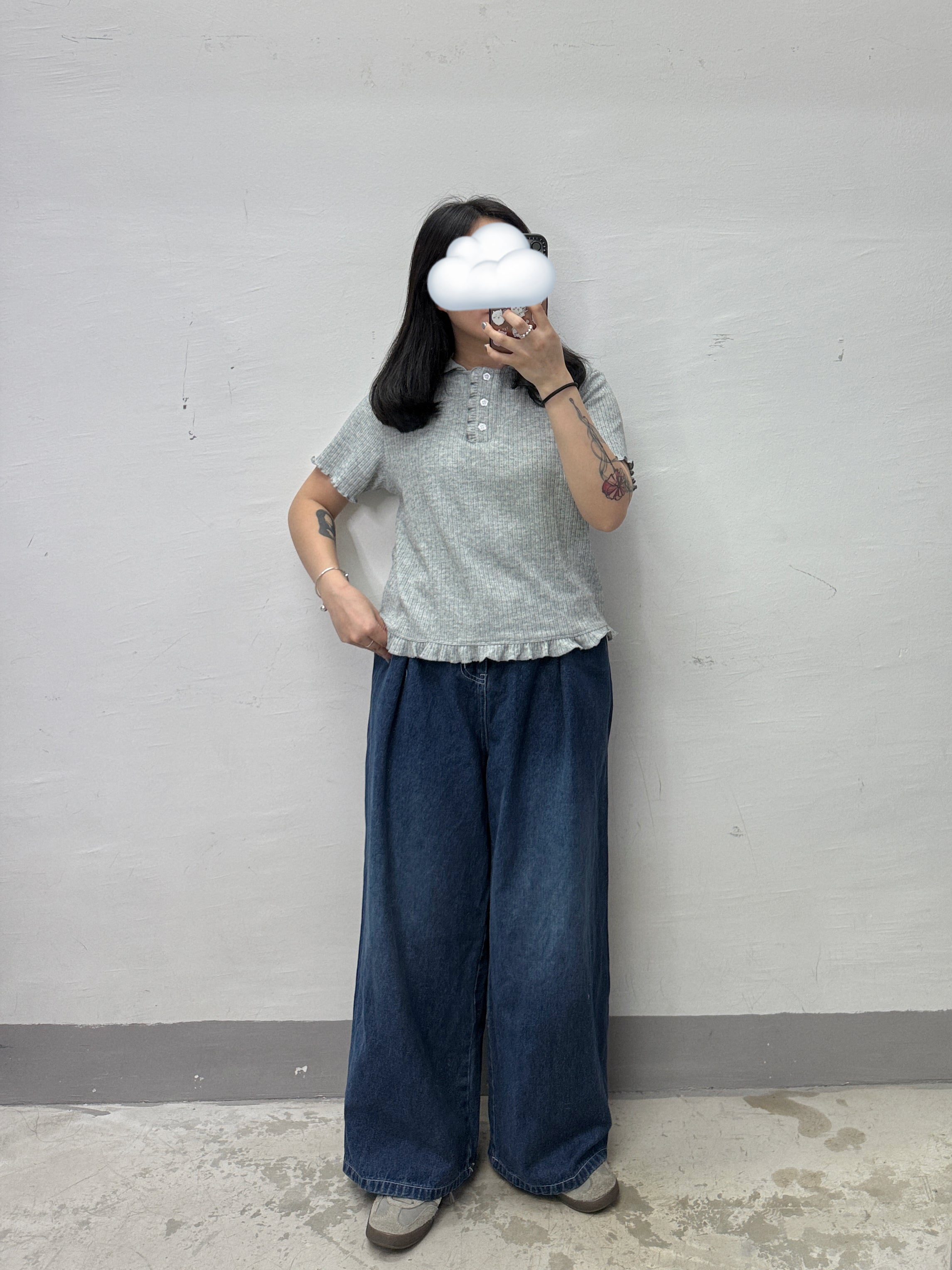 【SALE】bb領下擺ruffle邊top丨3 col