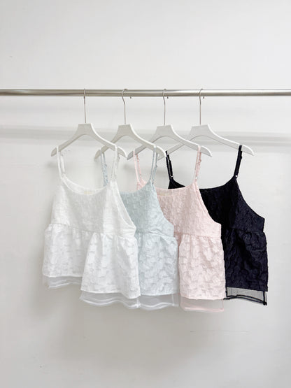 【SALE】花花紋拼紗外搭丨4 col