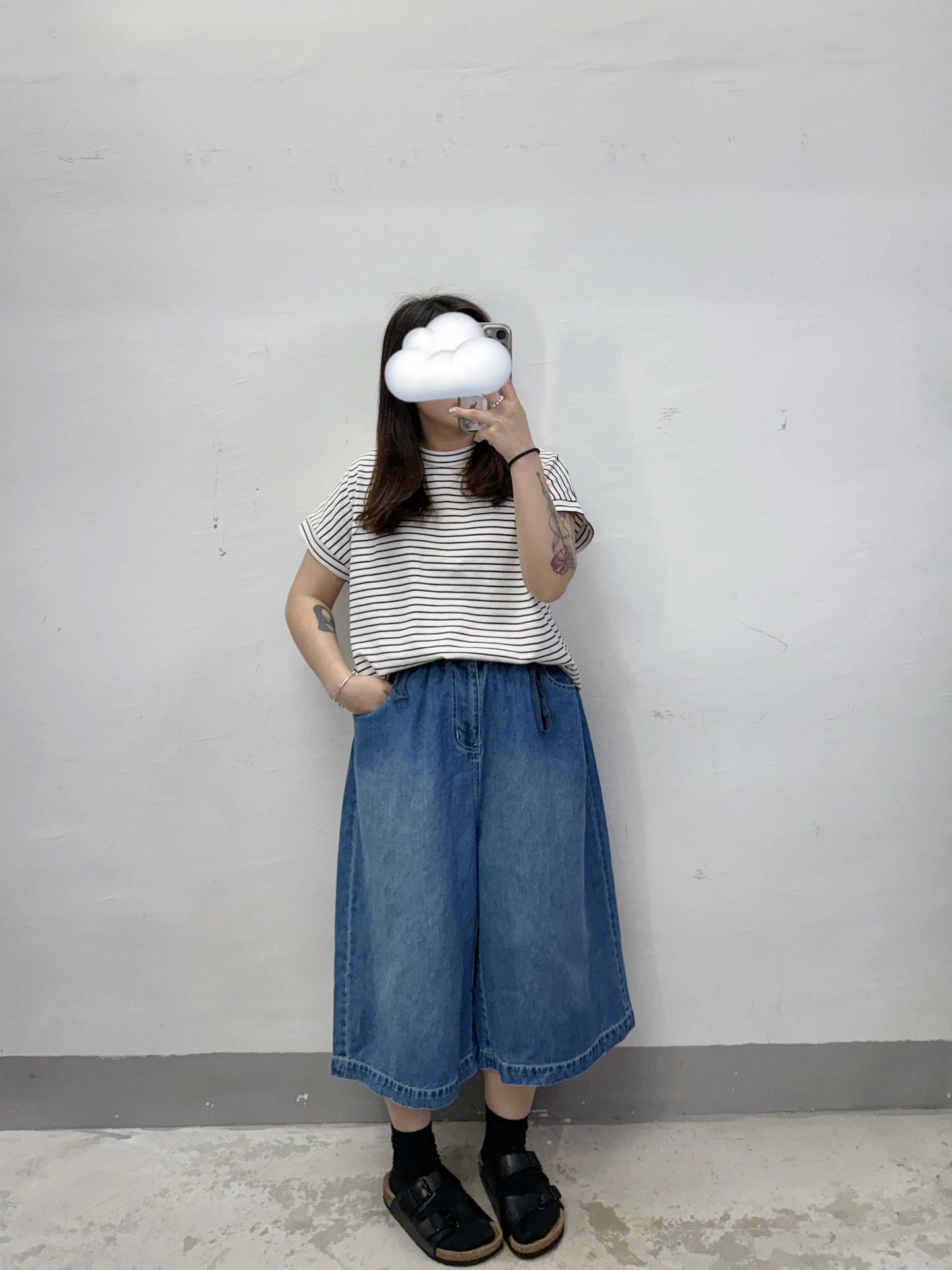 【SALE】翼袖間紋上衣丨白