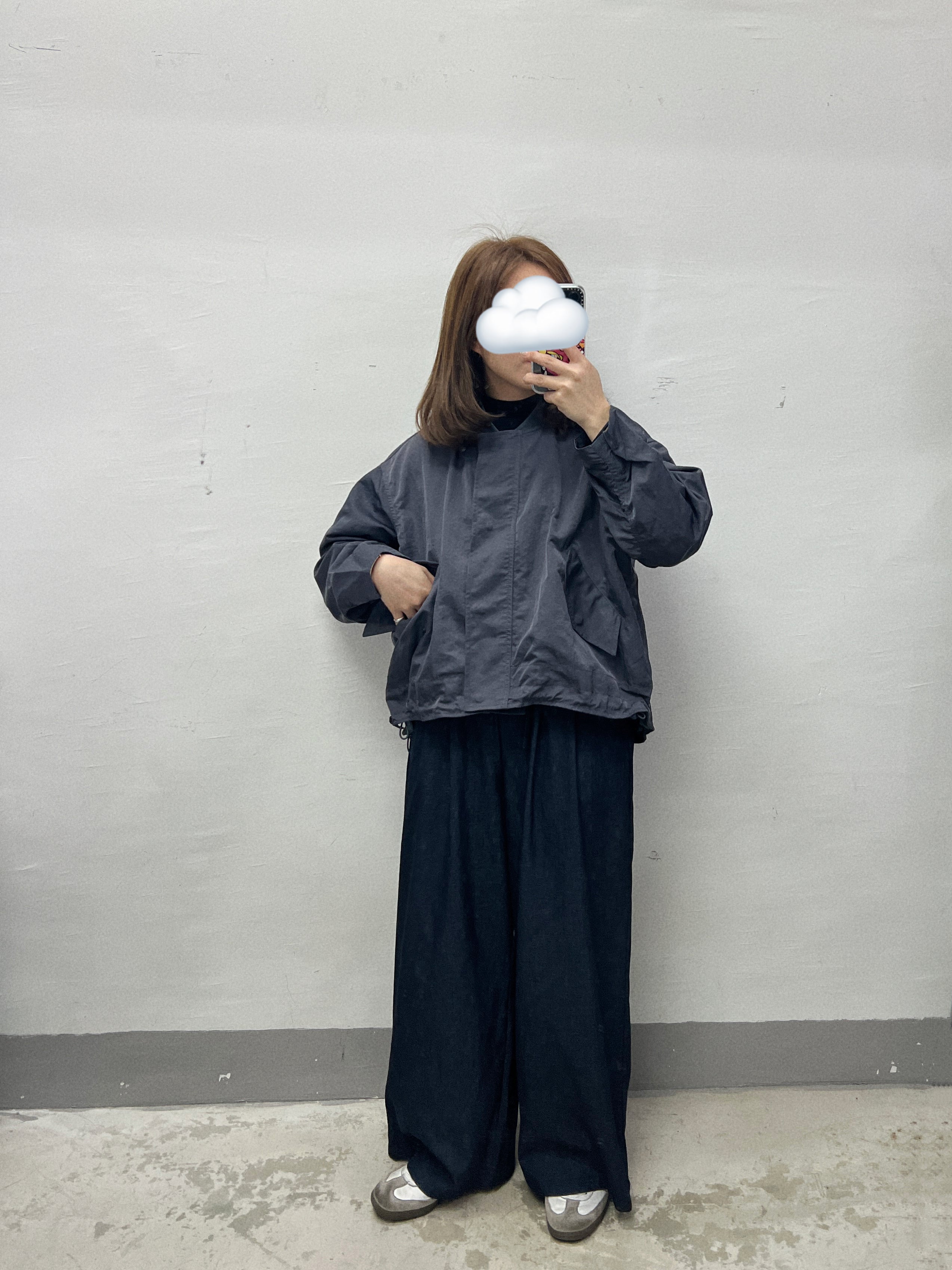 高質跣水料外套｜黑