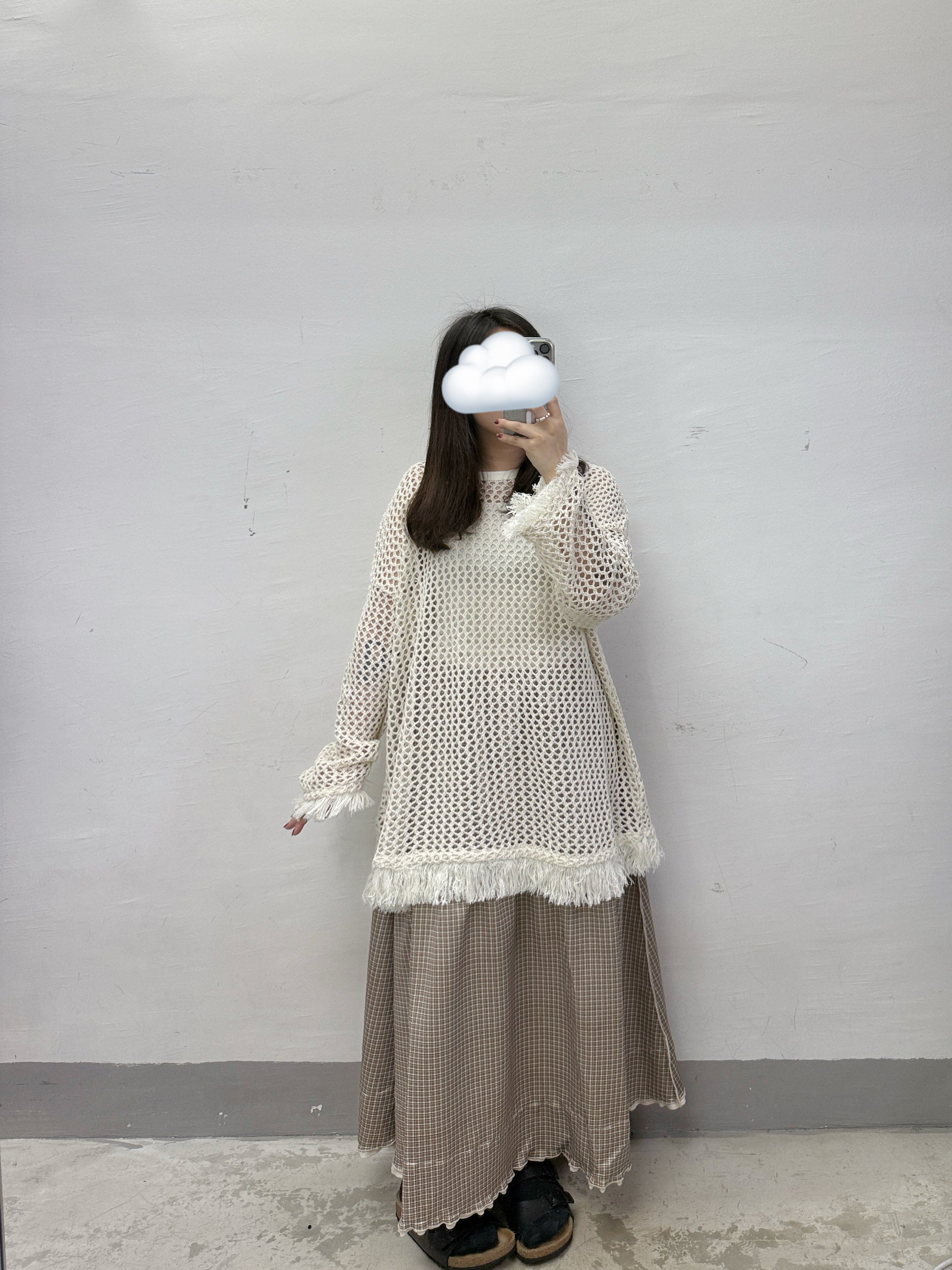 【新品優惠】下擺流蘇網網針織上衣丨3 col