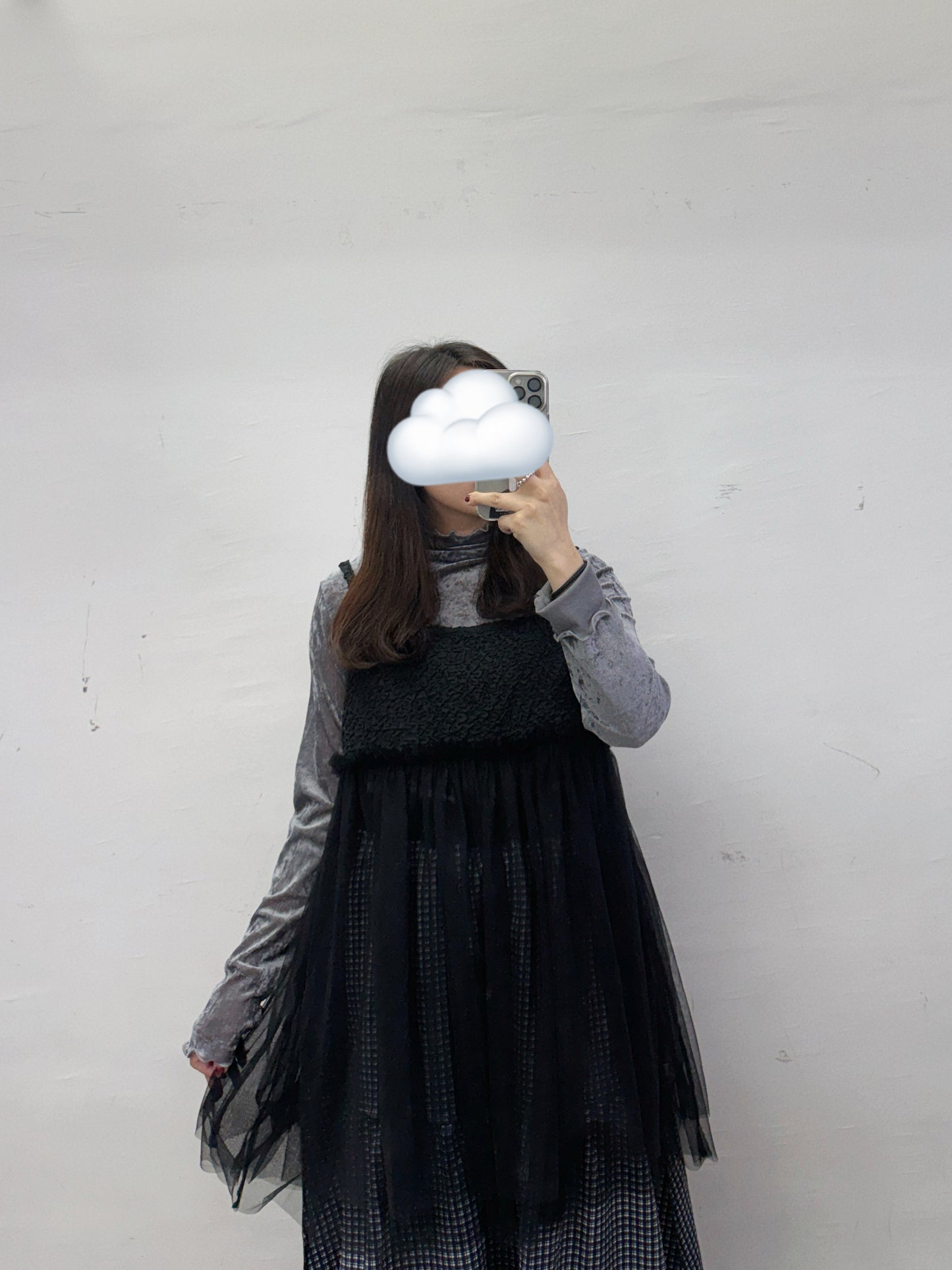 【SALE】皺皺紋拼紗外搭丨5 col