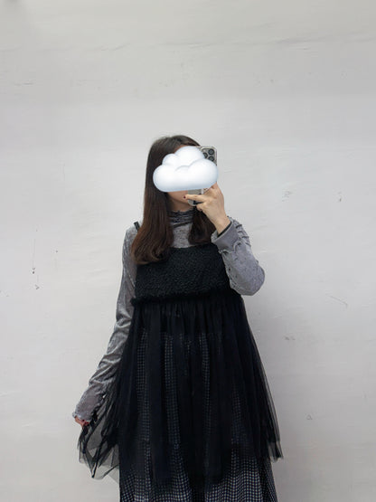 【SALE】皺皺紋拼紗外搭丨5 col