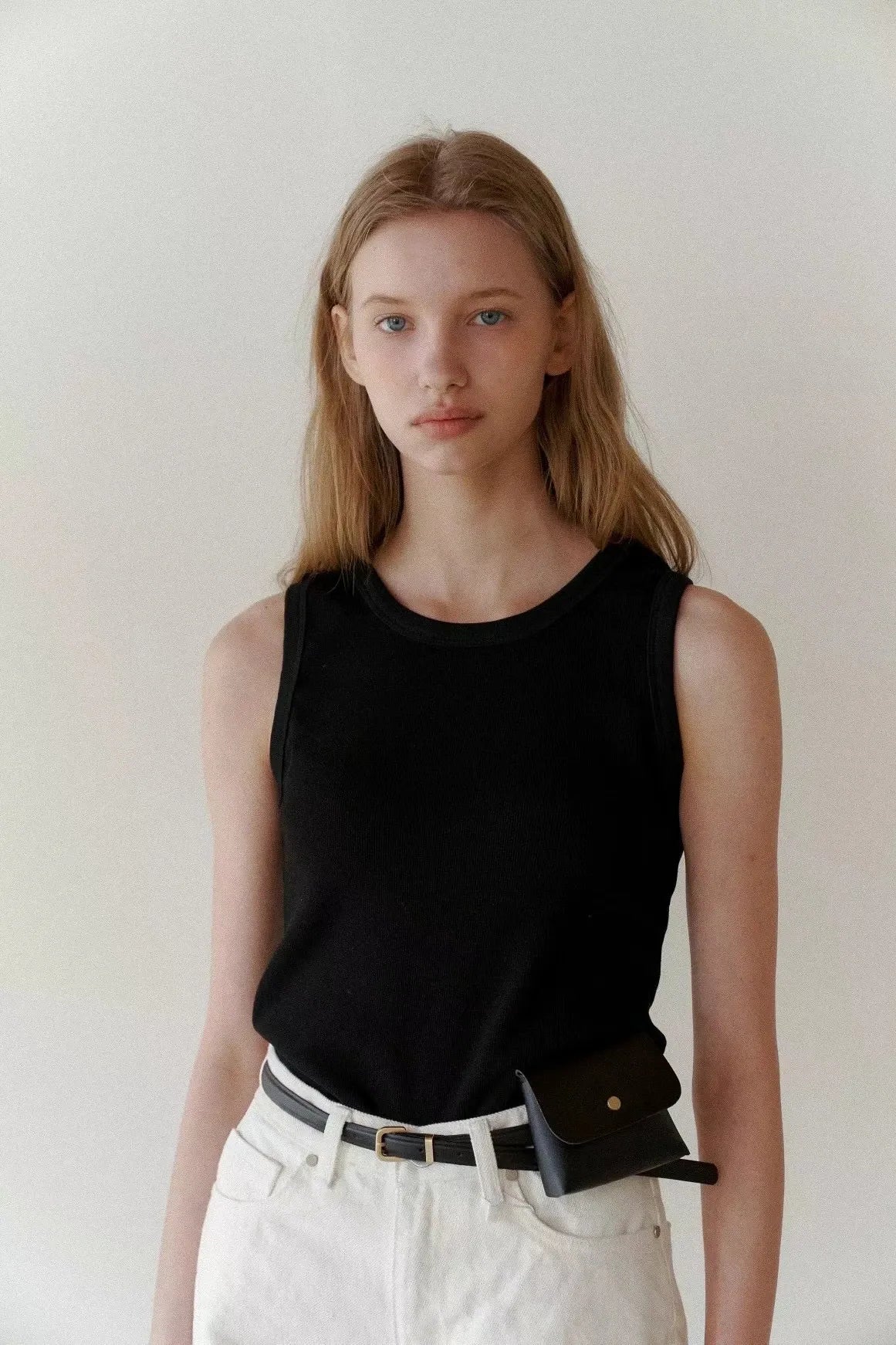 basic tank top｜黑