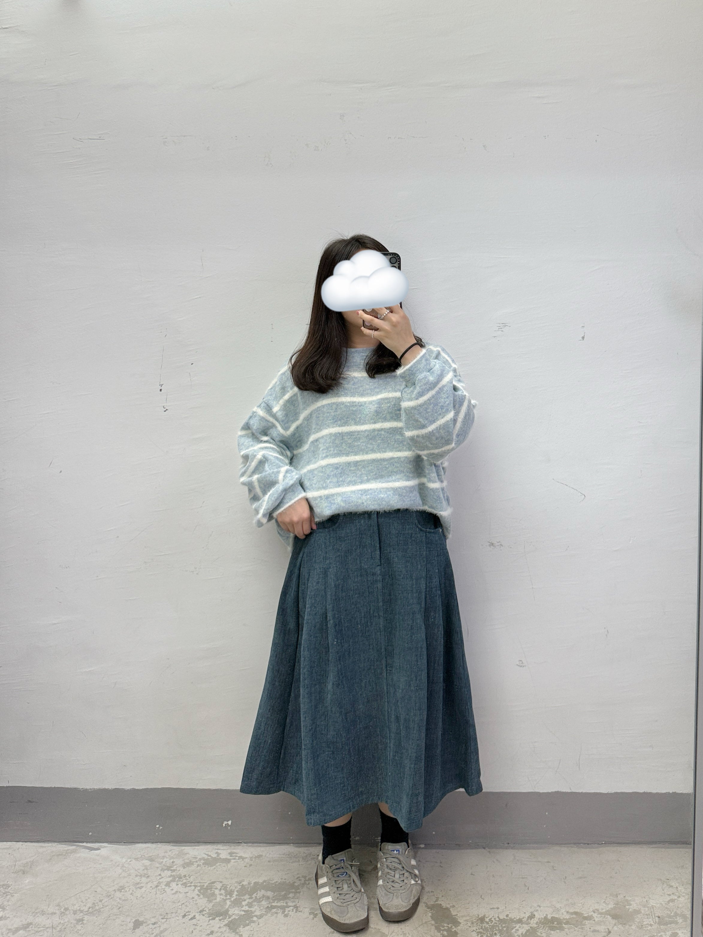 中長牛仔半身裙丨2 col