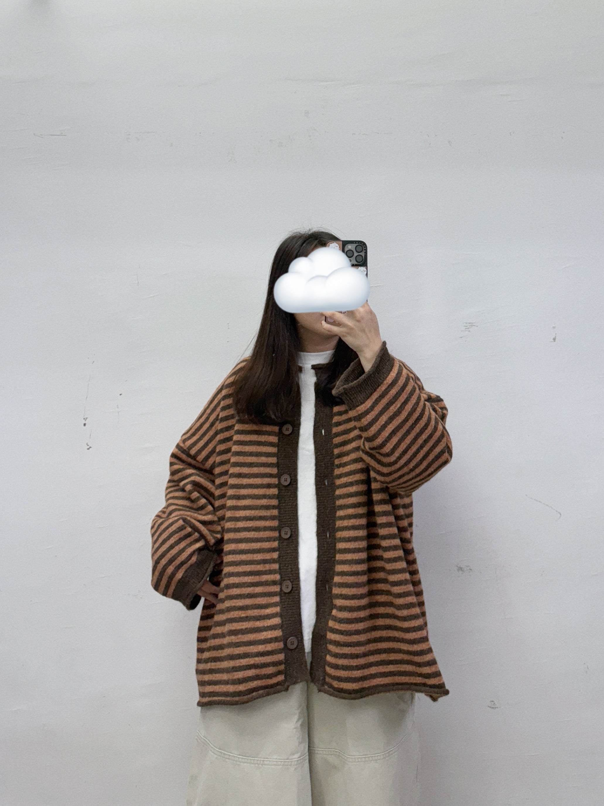 拼色條紋針織外套丨4 col