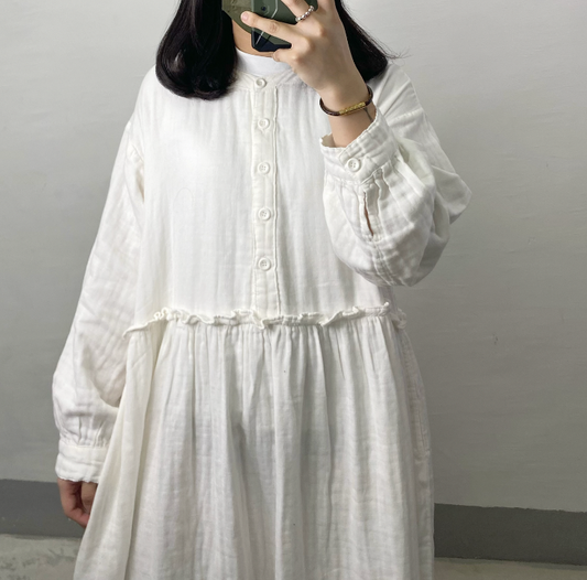 【SALE】ruffle邊ops|白