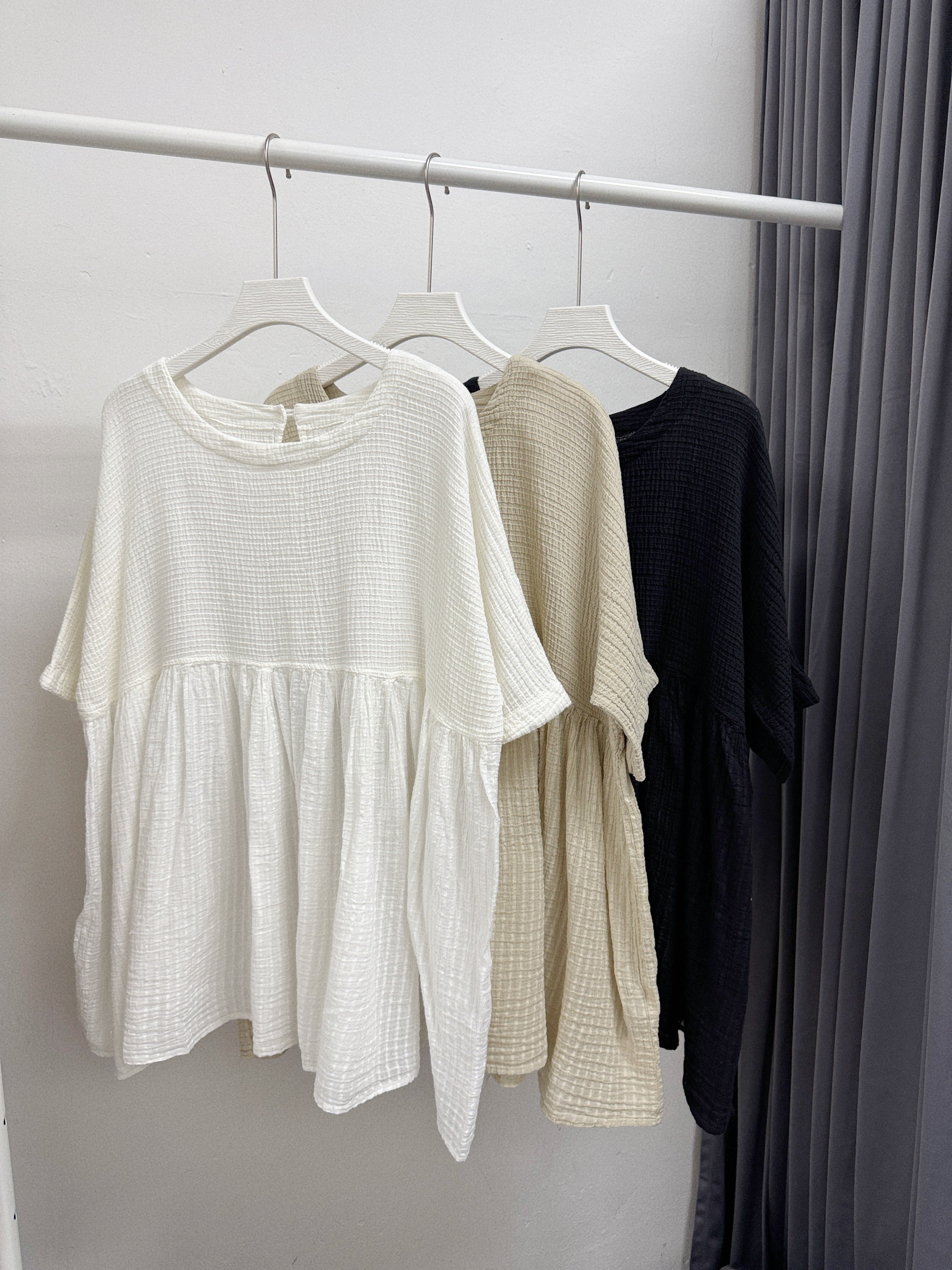 【SALE】拼布棉料娃娃top丨杏