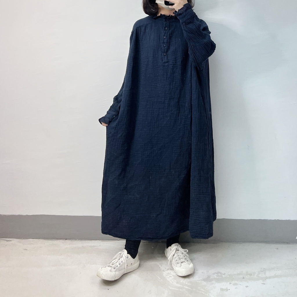 【SALE】bb棉ruffle領 2-way ops｜啡