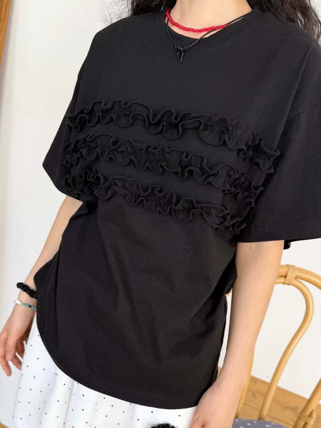 【SALE】木耳花邊上衣丨3 col