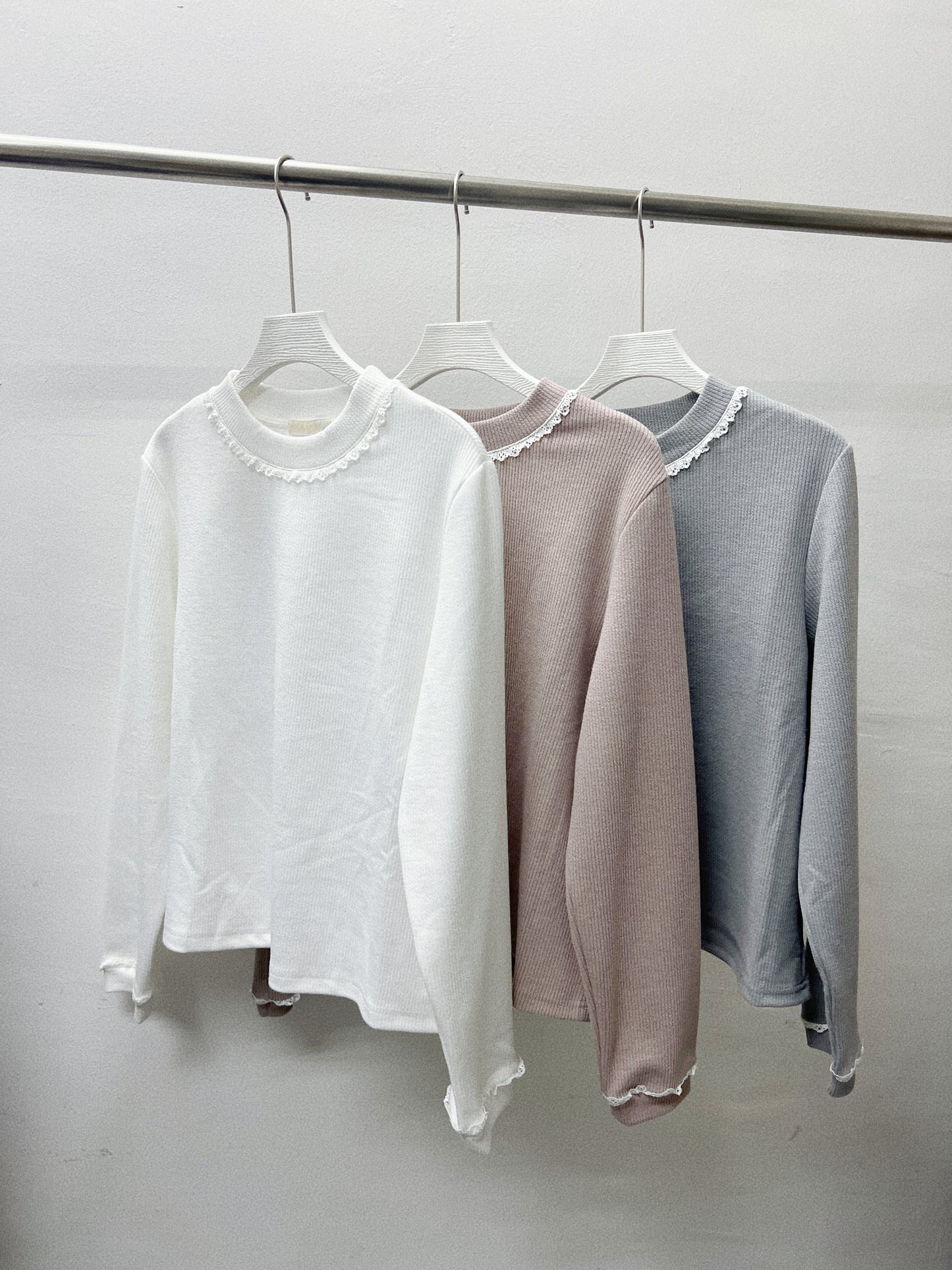 【Happy Price】lace邊小企領basic top