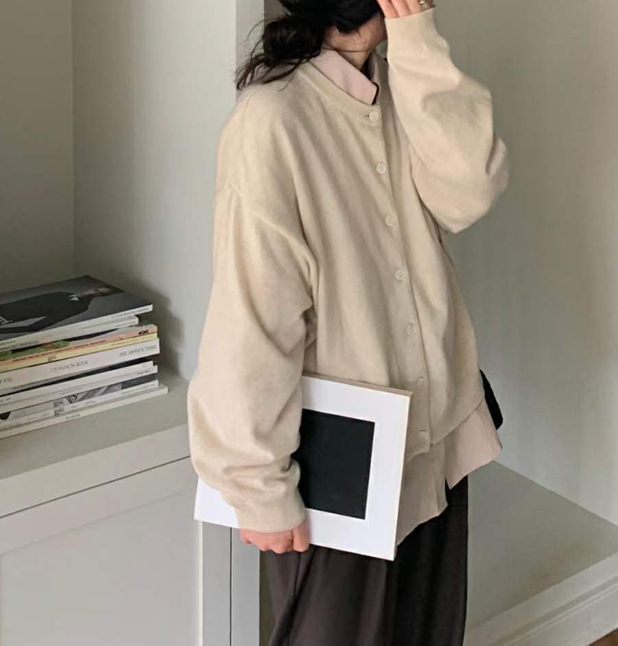 圓領闊身羊毛外套｜8 col