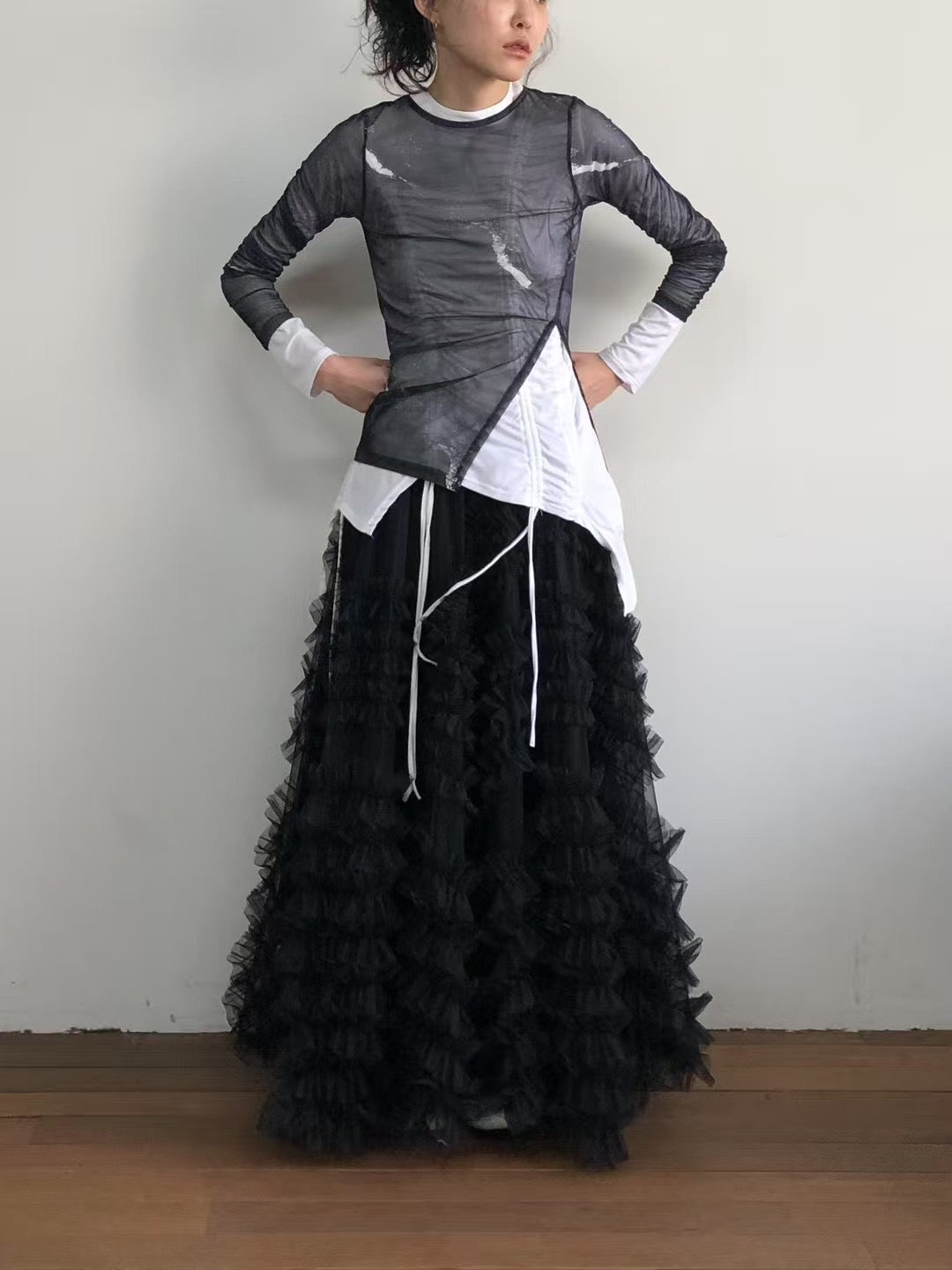 【新品優惠】新色入！ruffle紗紗裙｜3 col