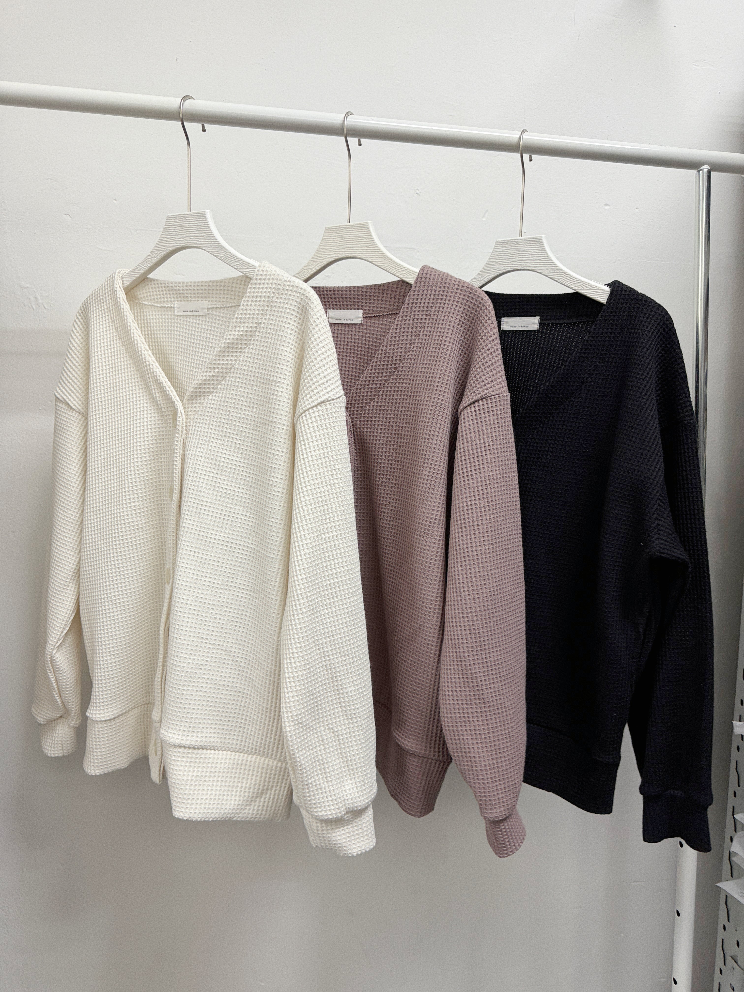 【SALE】waffle格紋外套（有側袋）丨3 col