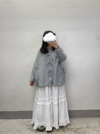 【SALE】綁帶蝴蝶結反領恤top/外襯丨2 col