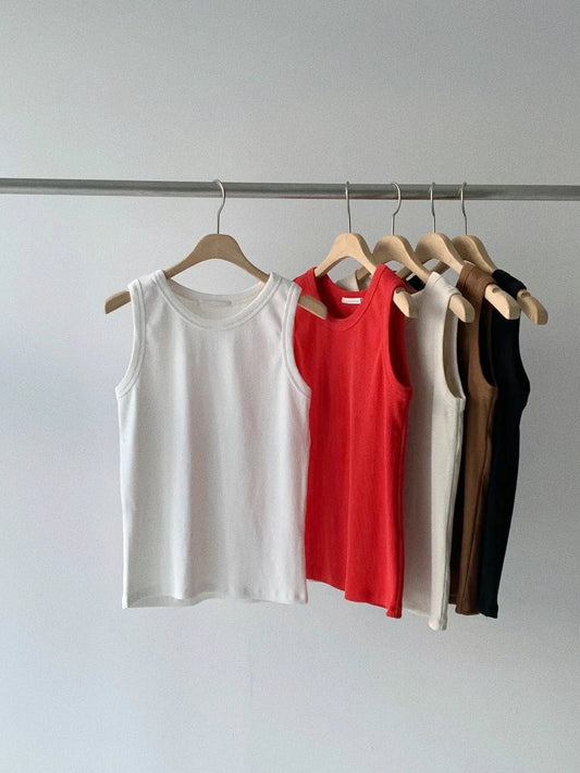 【SALE】basic tank top｜白 黑