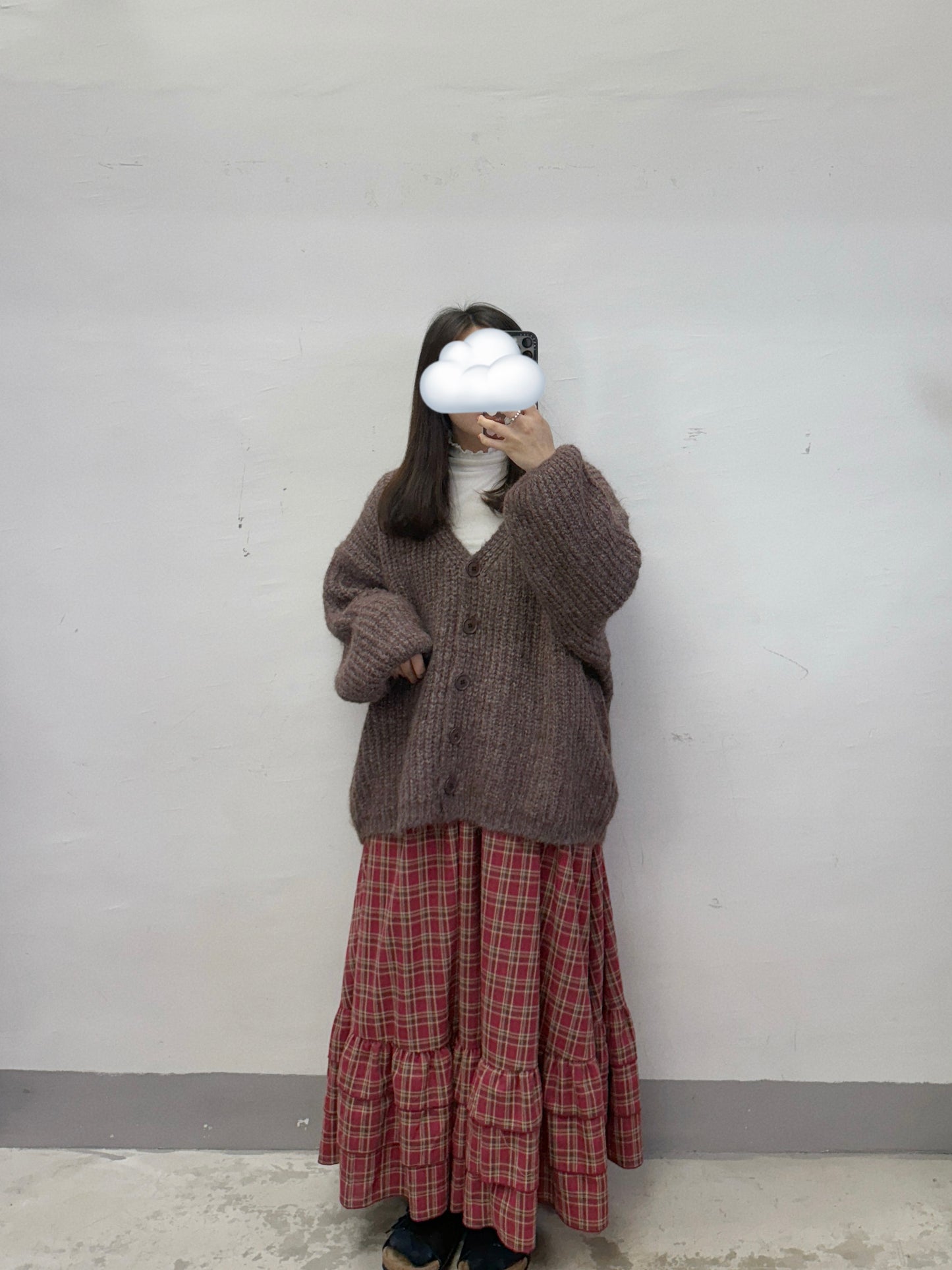 【SALE】v領針織冷外套丨灰