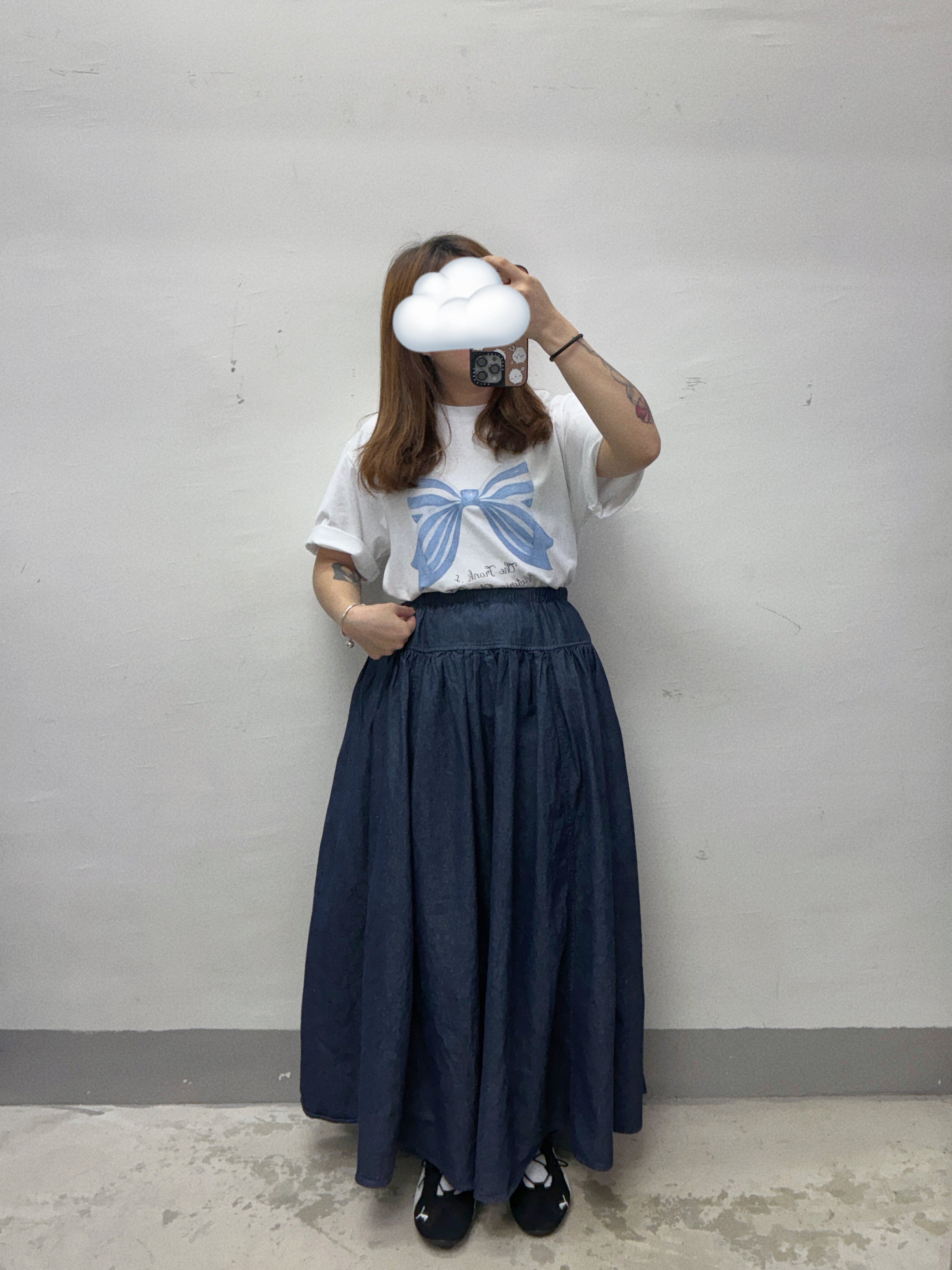 簡約daily薄牛仔布半身裙