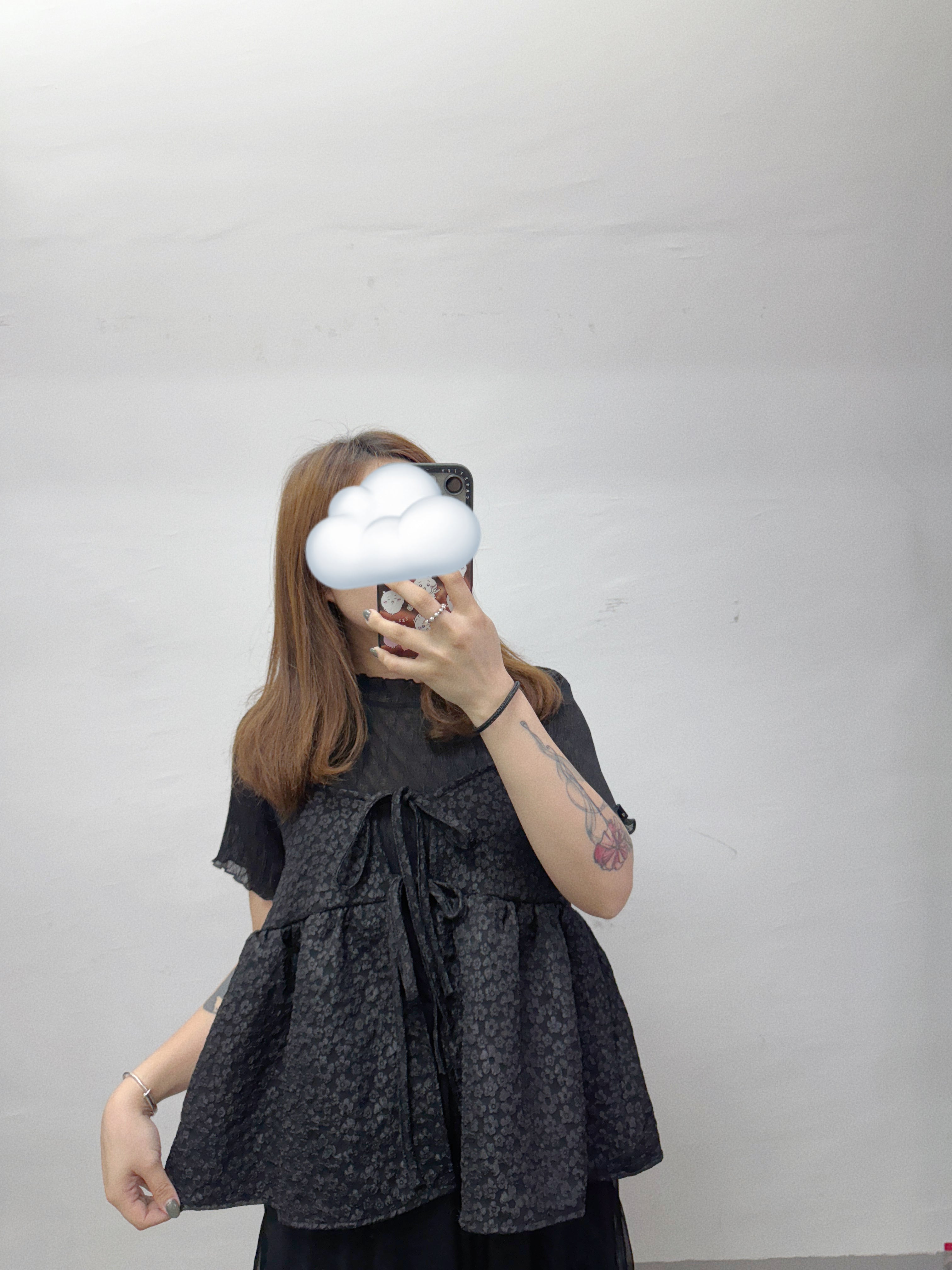 【SALE】2-way花花綁帶外搭丨奶油