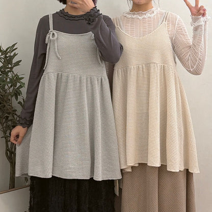 【新品優惠】質感格紋吊帶外搭丨3 col