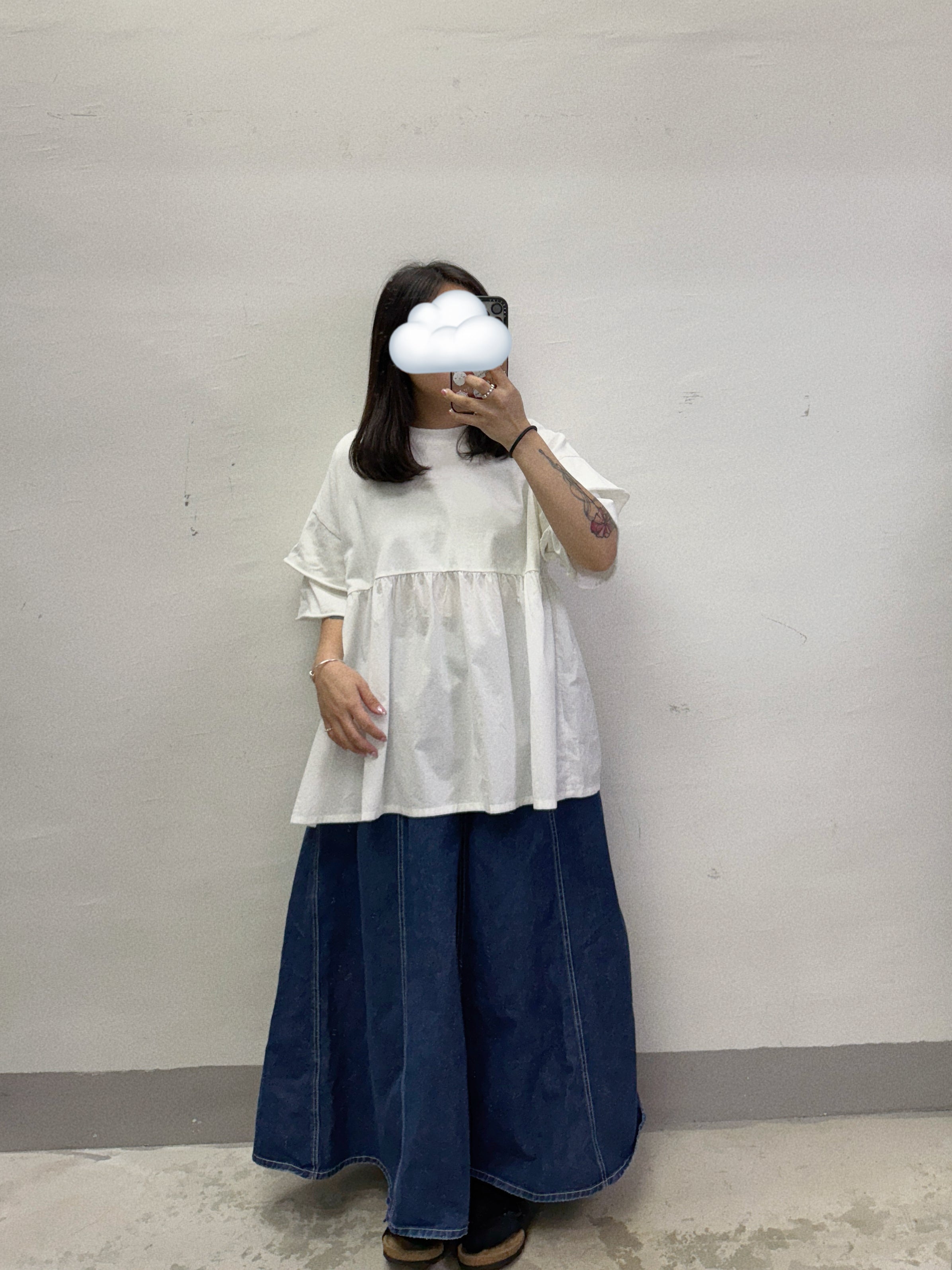 【SALE】拼布娃娃top丨白