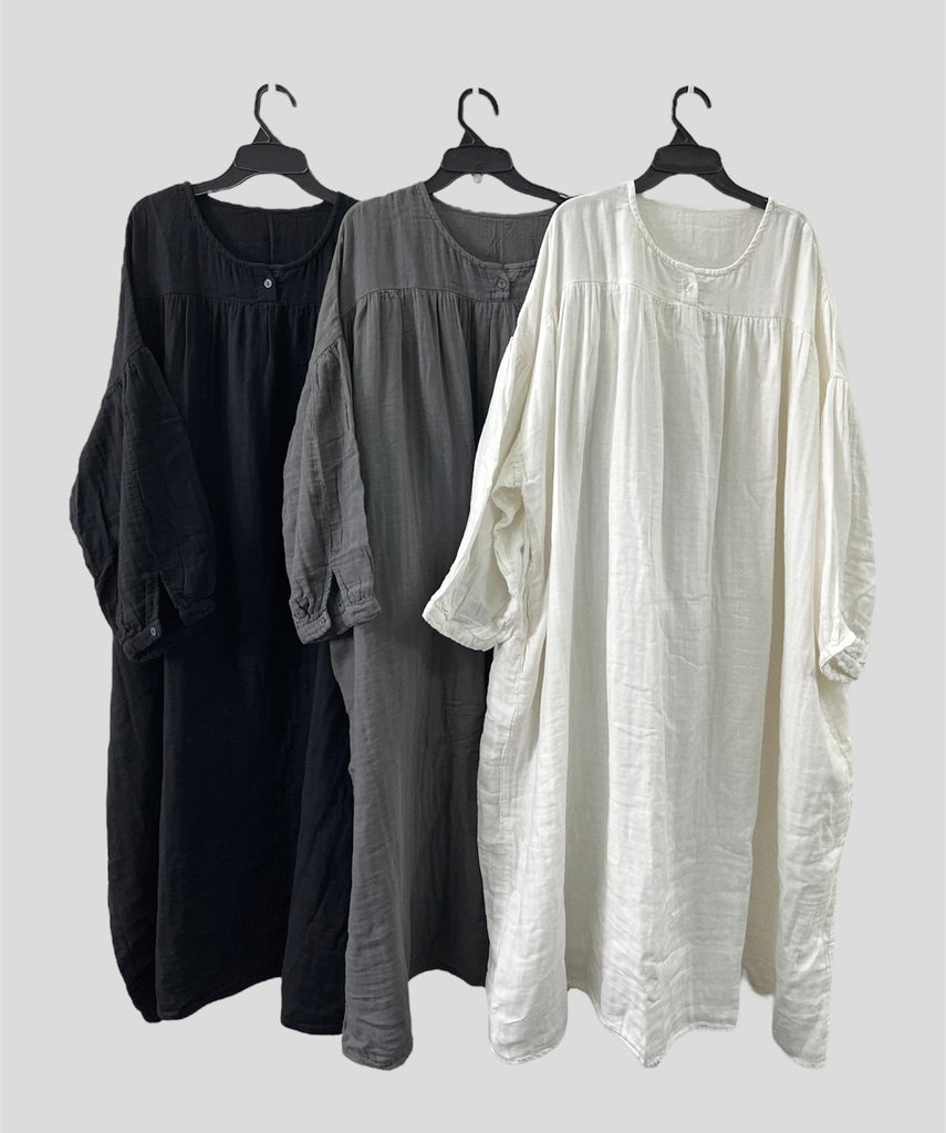 bb棉日系圓領ops｜白