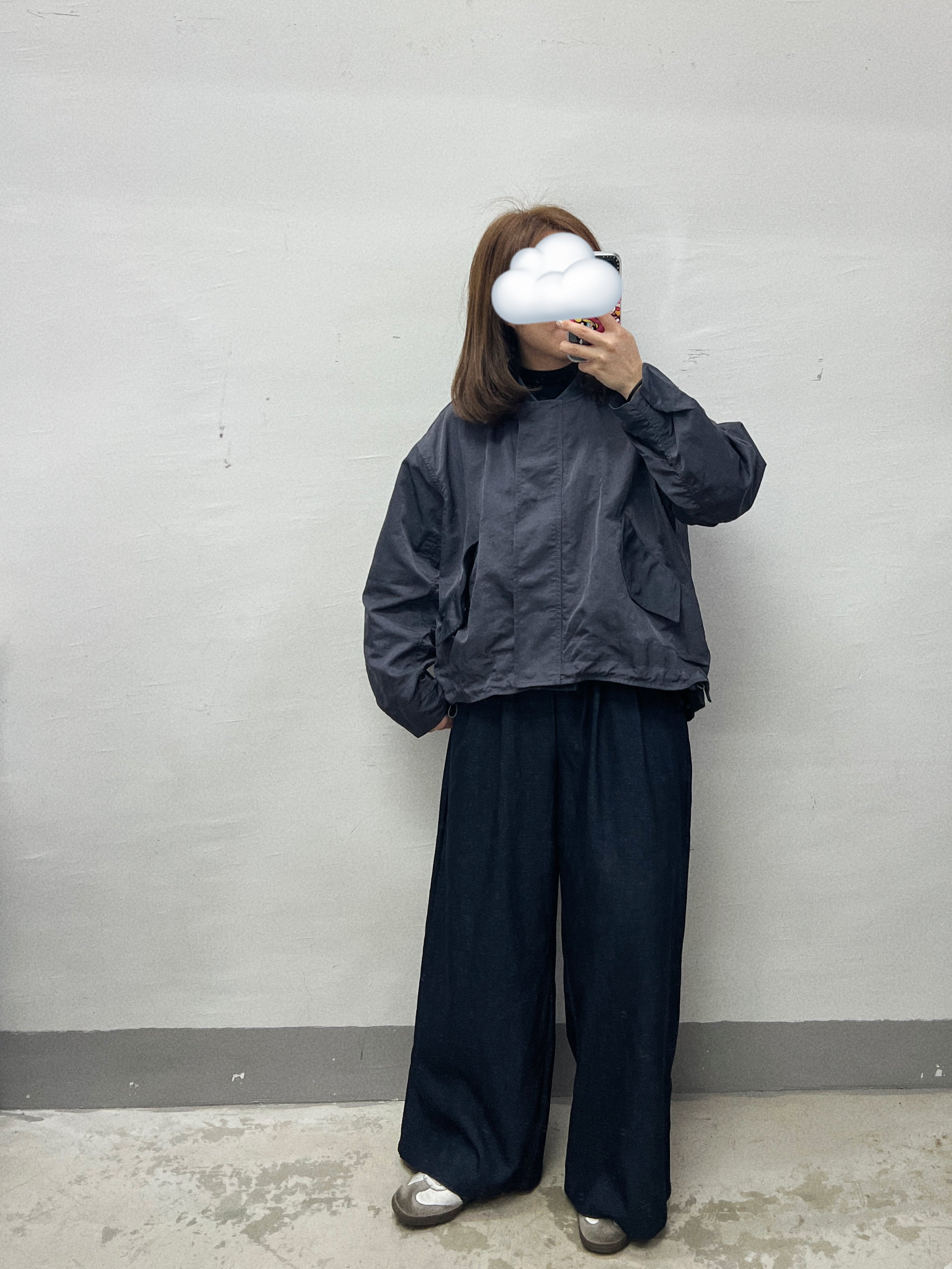 高質跣水料外套｜黑