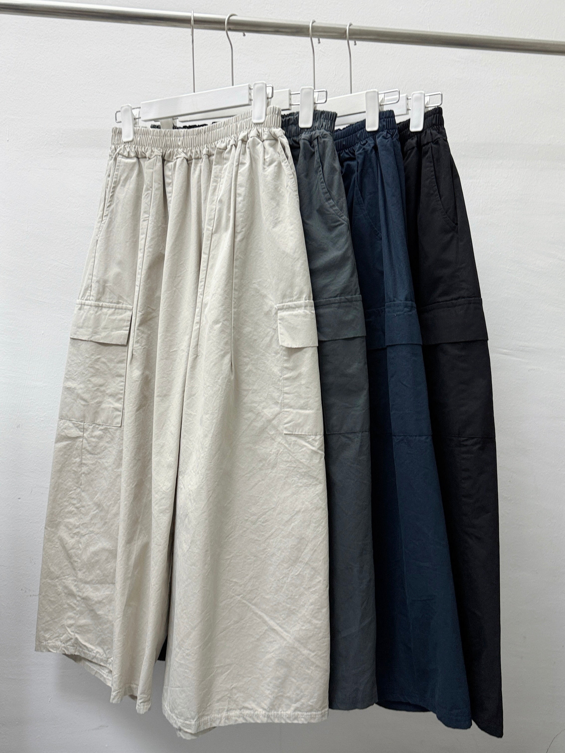 嗦嗦料口袋工裝褲丨4 col