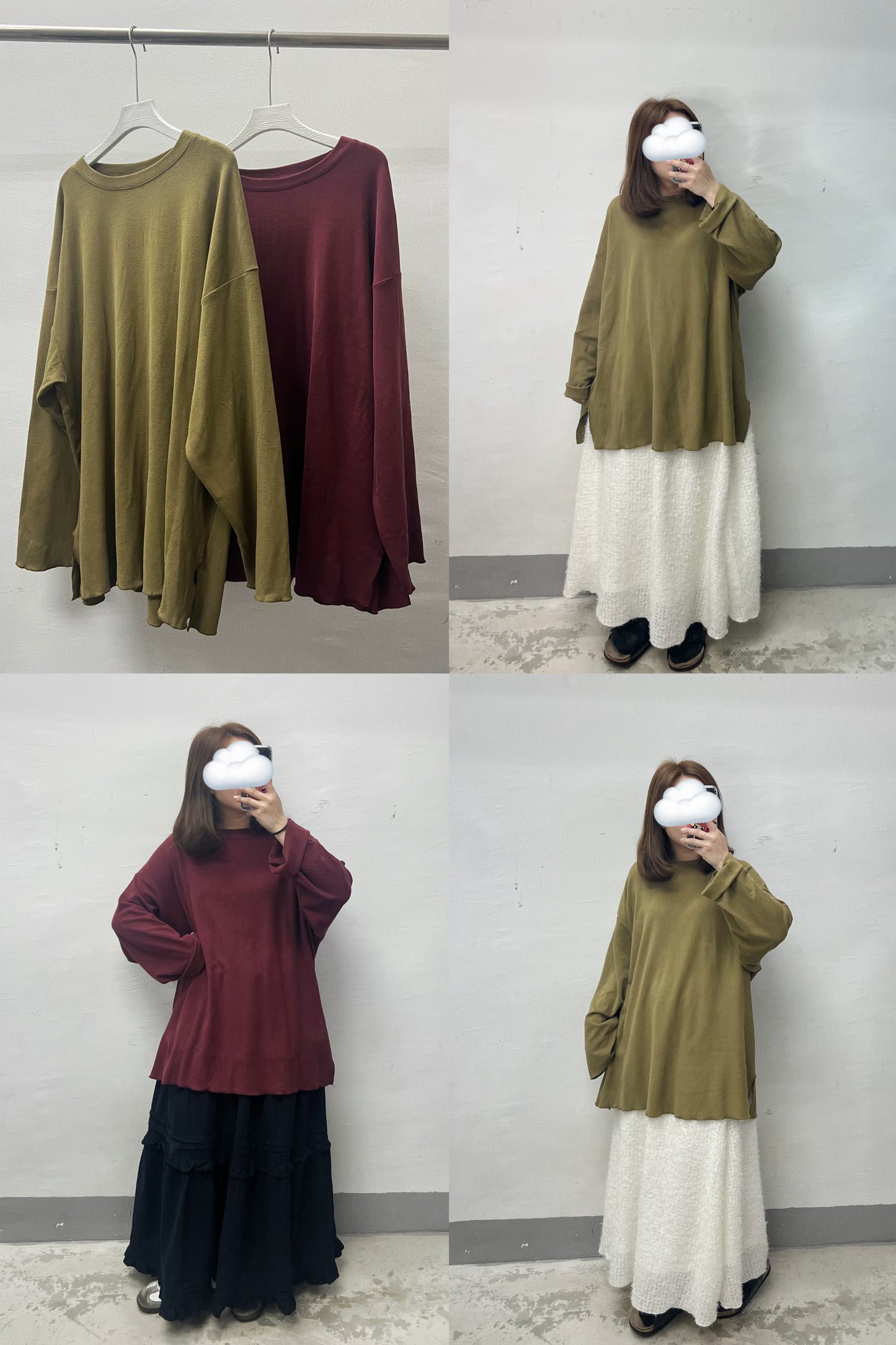 oversize磨毛basic top｜2 col