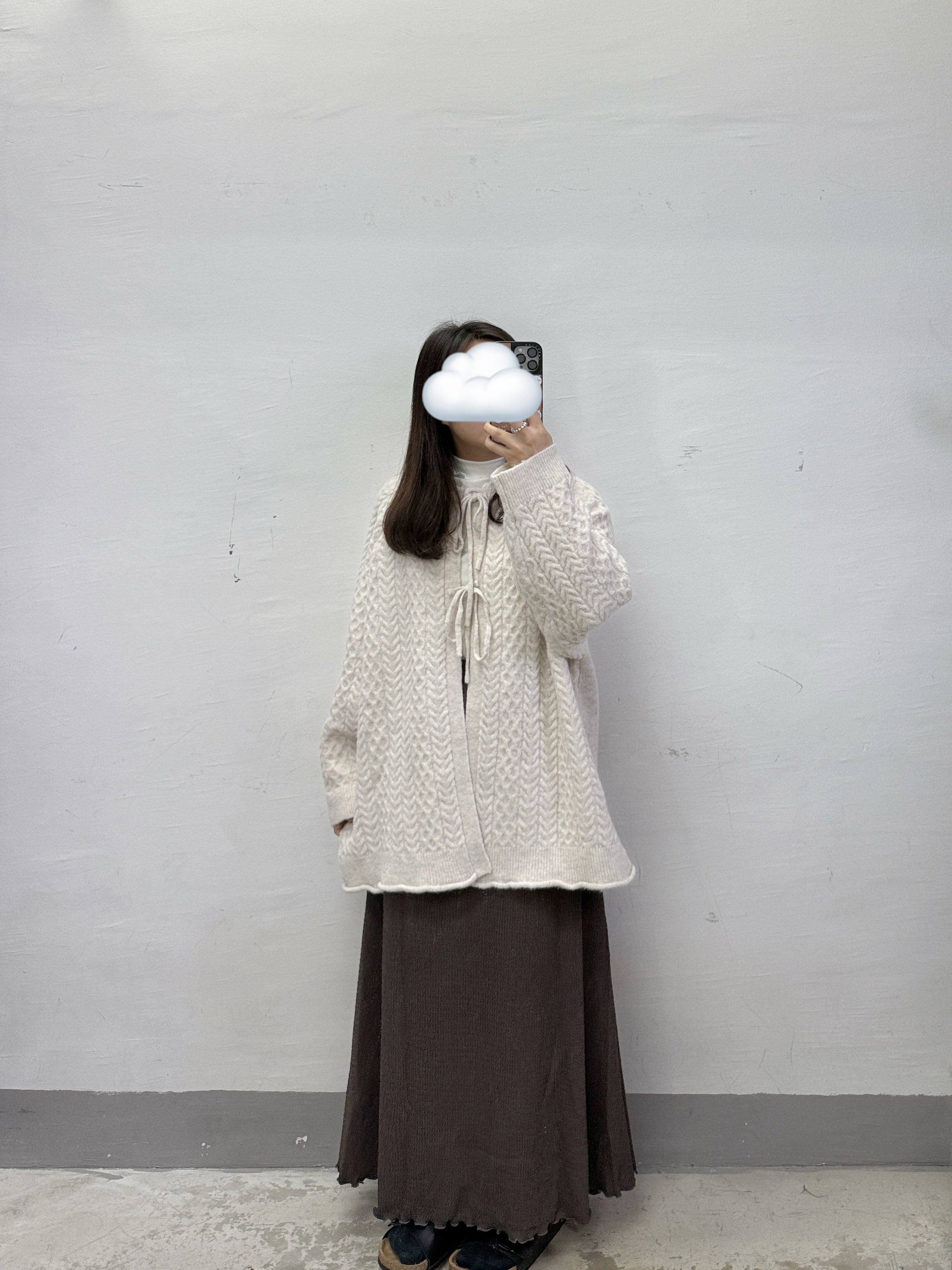 麻花紋綁帶冷外套丨3 col