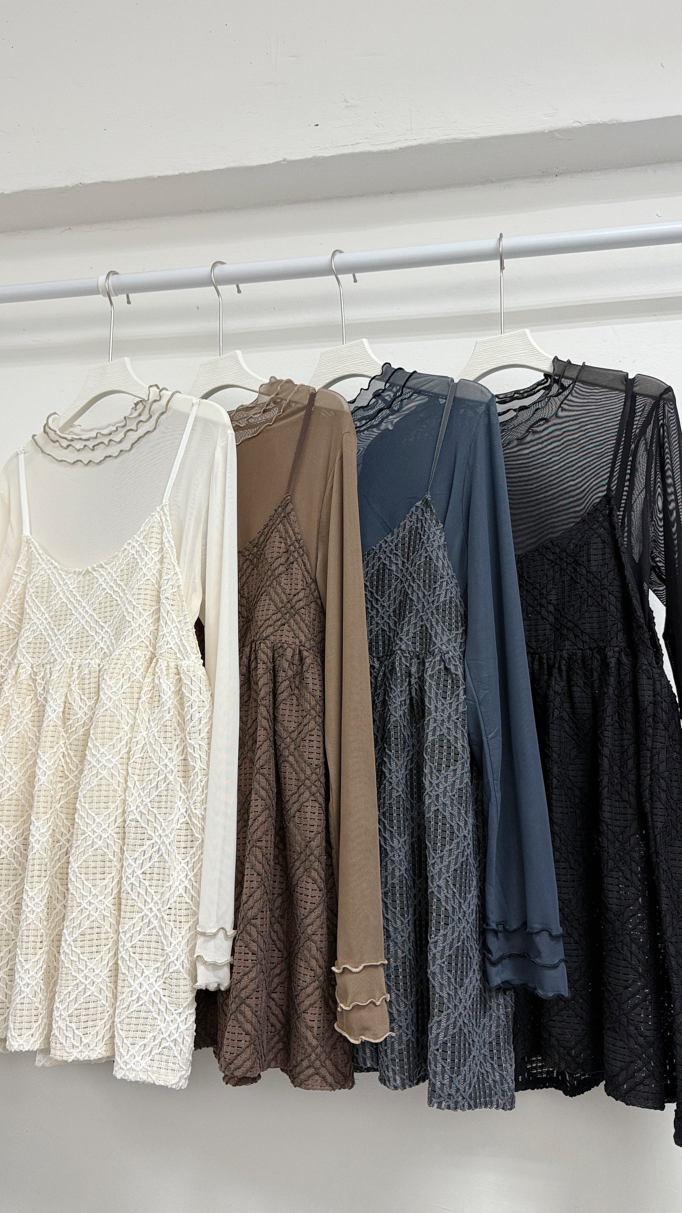 【SALE】立體菱格紋針織外搭丨4 col