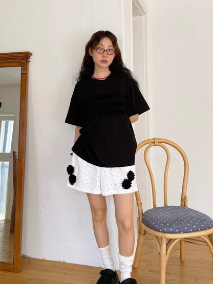 【SALE】木耳花邊上衣丨3 col