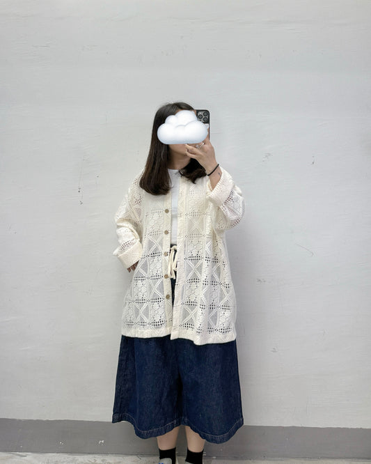 針織反領開胸上衣丨黑