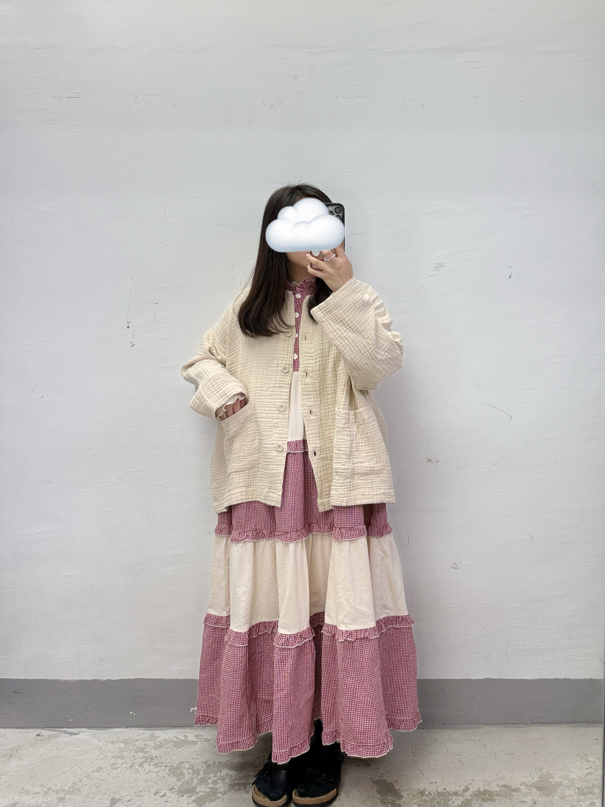 拼布格紋ruffle ops丨2 col