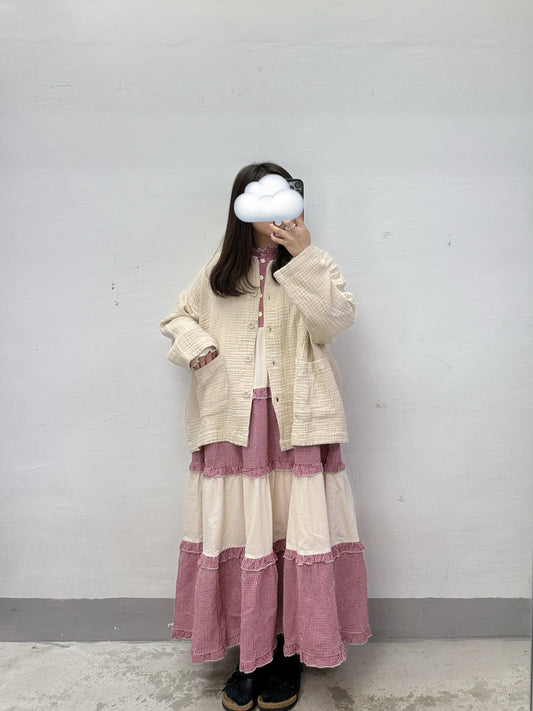 bb棉圓領口袋外襯丨4 col