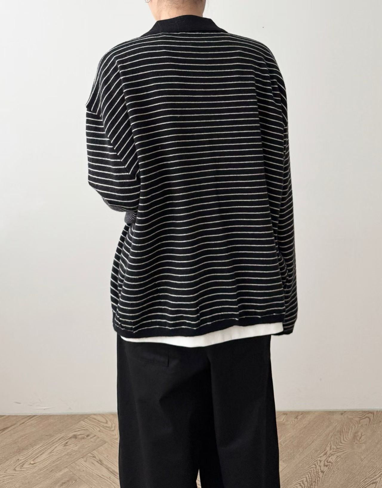 【新品優惠】反領條紋針織外套丨3 col