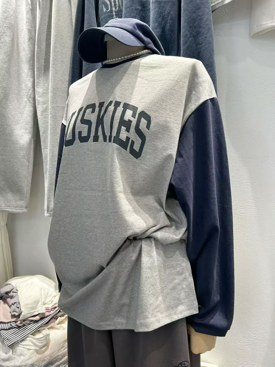 【SALE】拼色huskies print tee丨2 col