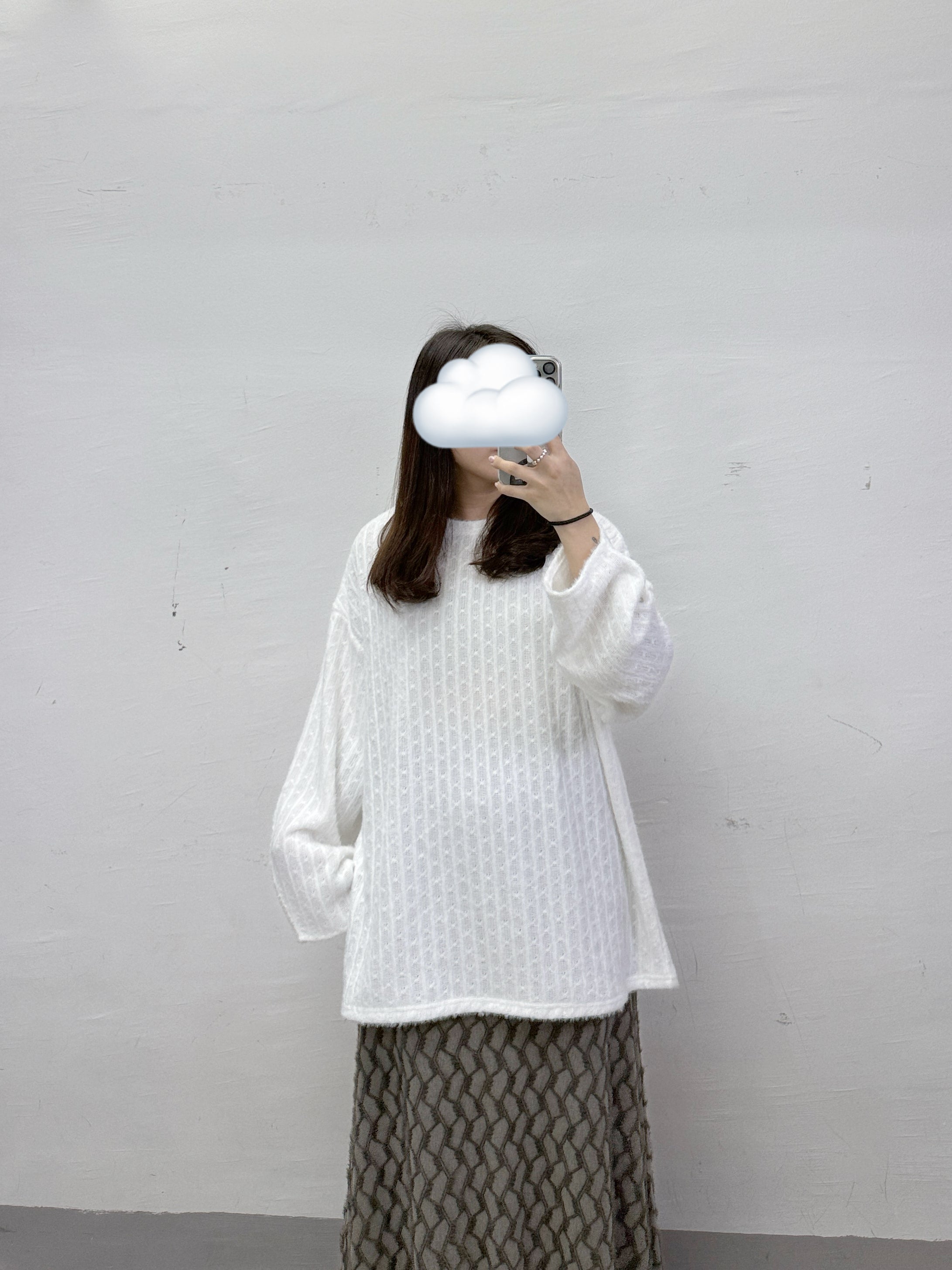 【SALE】暗花紋軟綿綿舒服針織上衣丨4 col