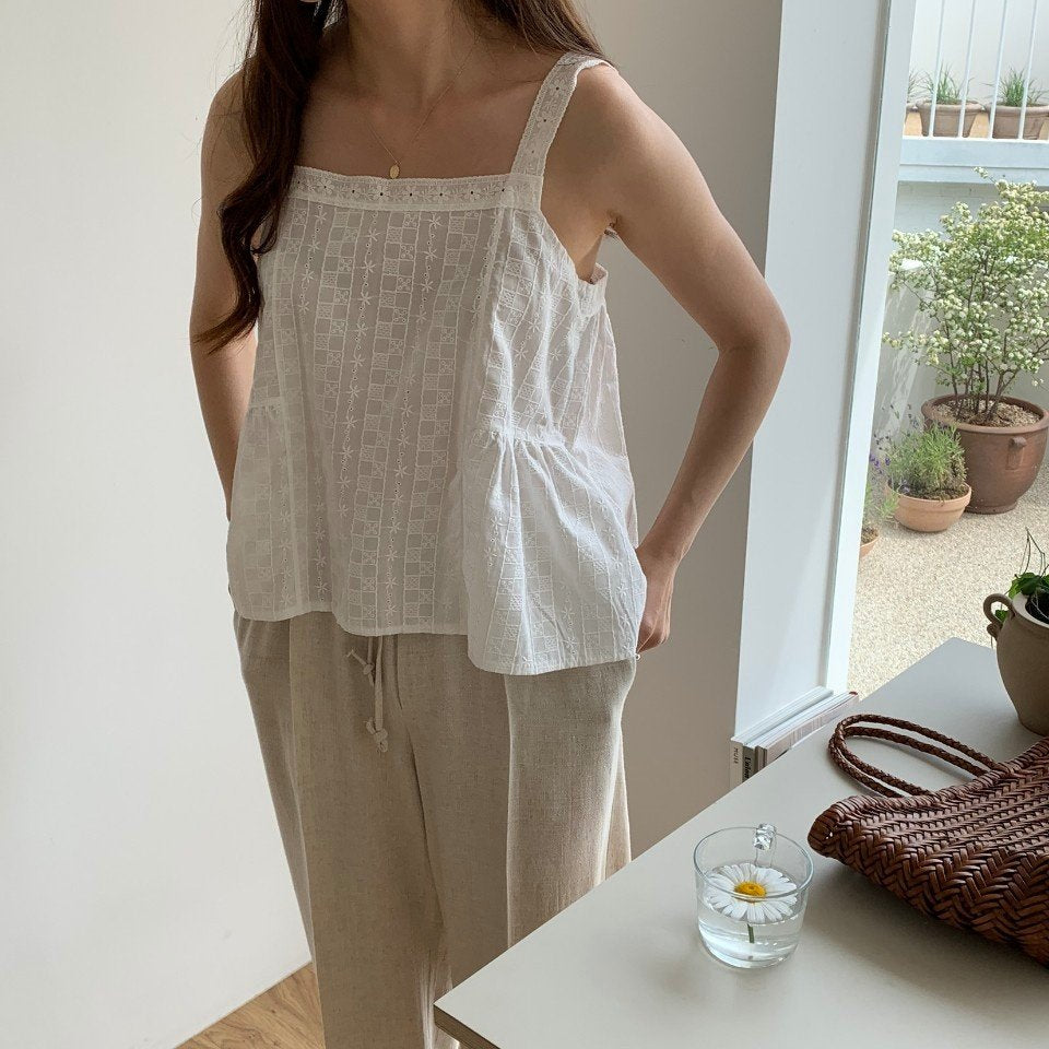 【SALE】靚靚刺繡通花背心